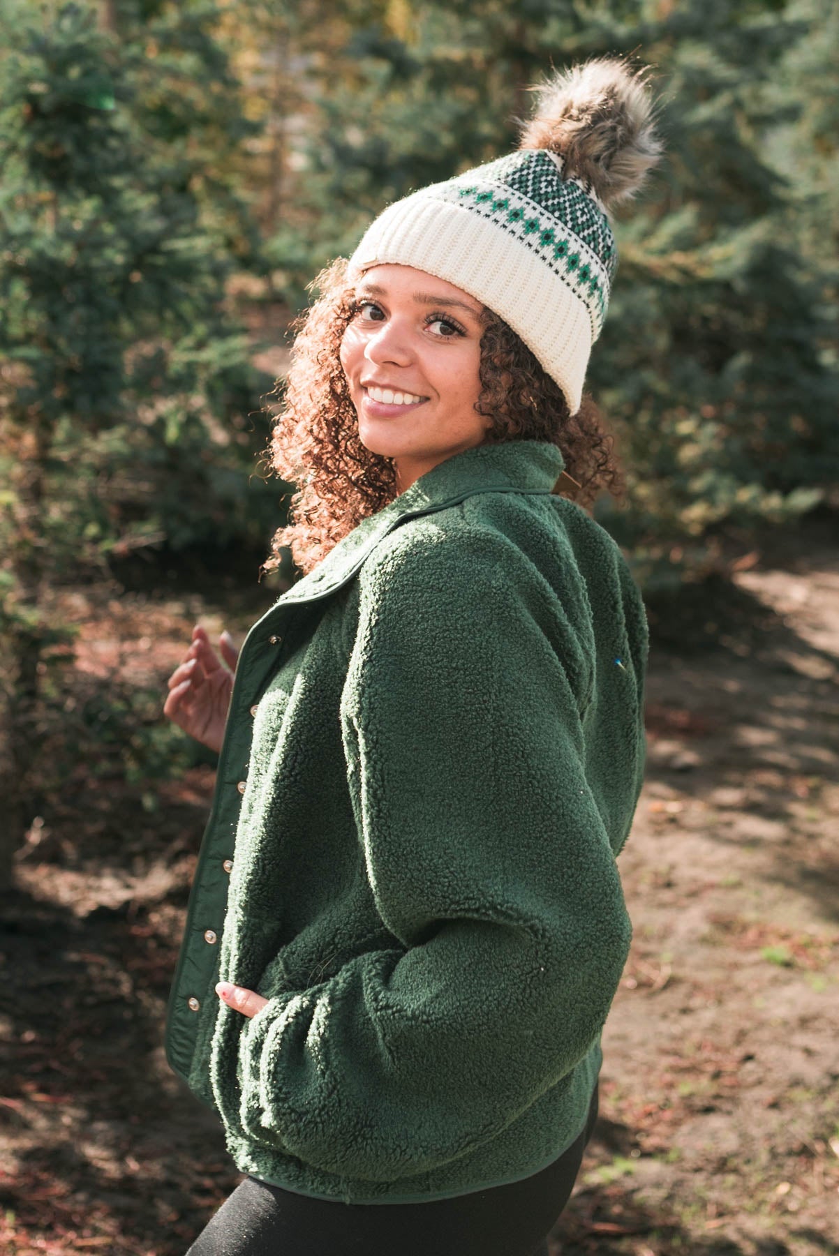 Marline Hunter Green Fleece Jacket