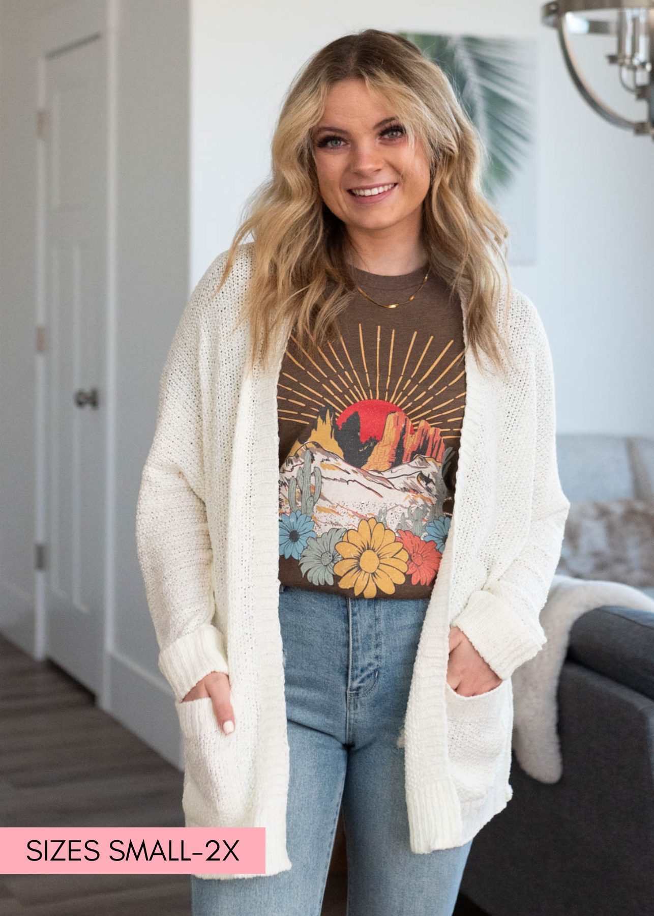 Mars Off White Cardigan