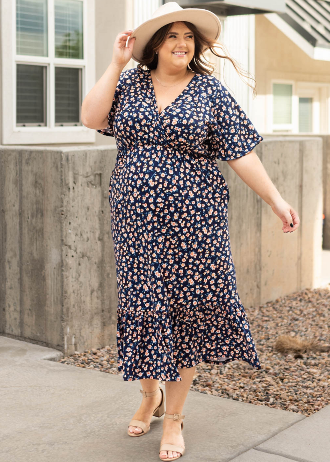 Marsha Navy Floral Dress
