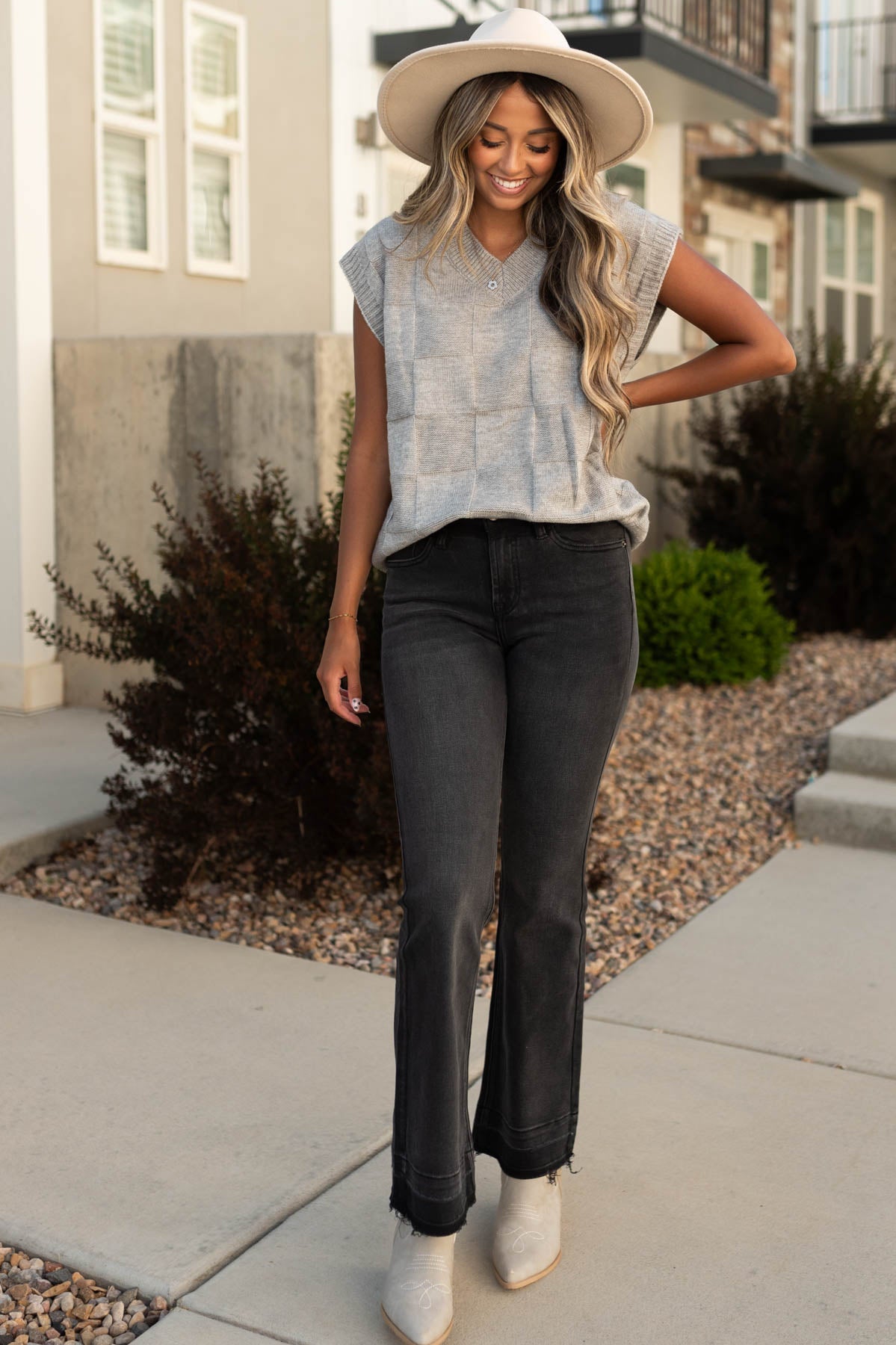Maya Black Demi Flare Jeans