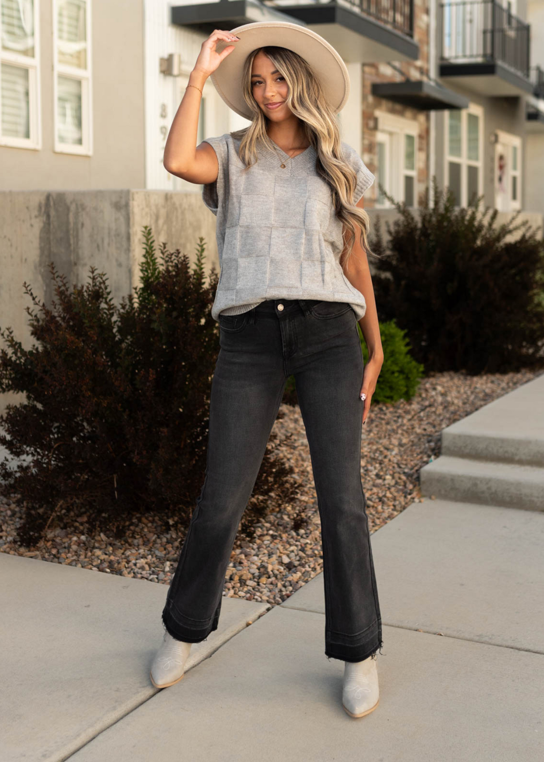 Maya Black Demi Flare Jeans