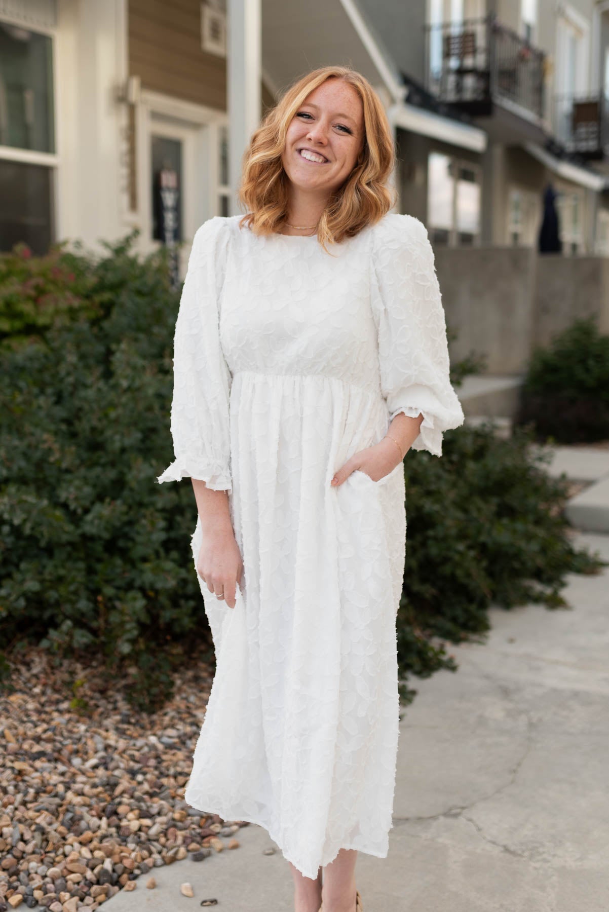 Melani White Floral Dress