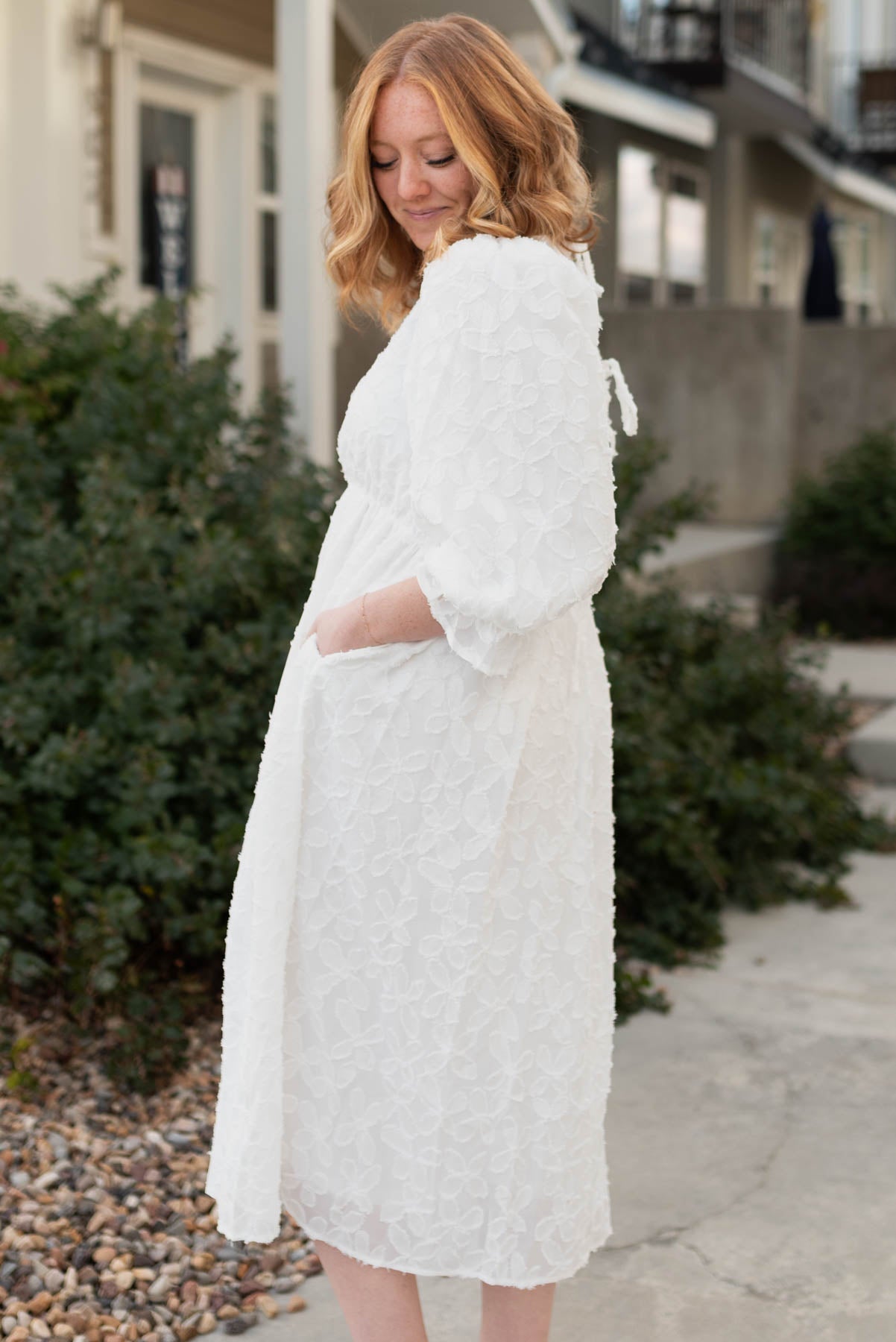 Melani White Floral Dress
