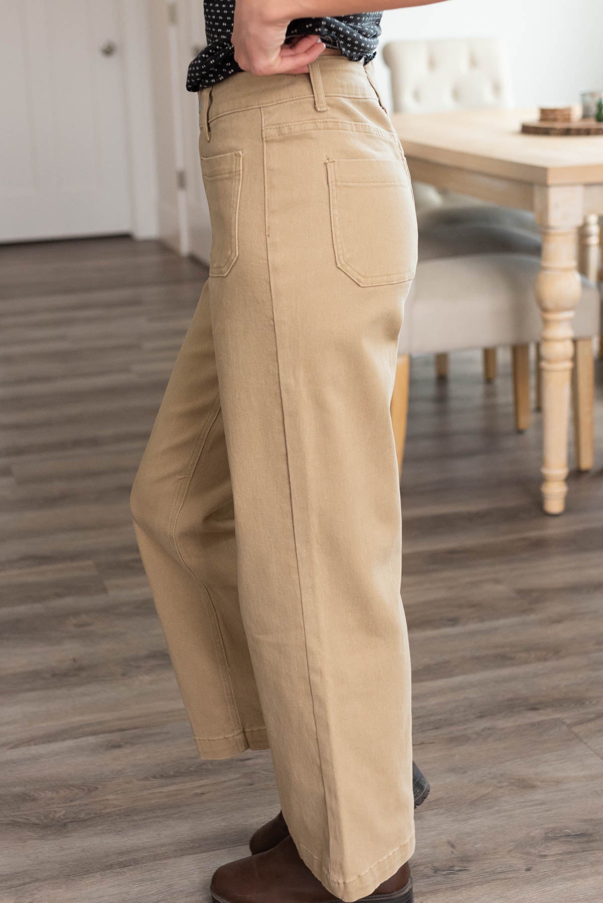 Melanie Sandstone Wide Leg Pants