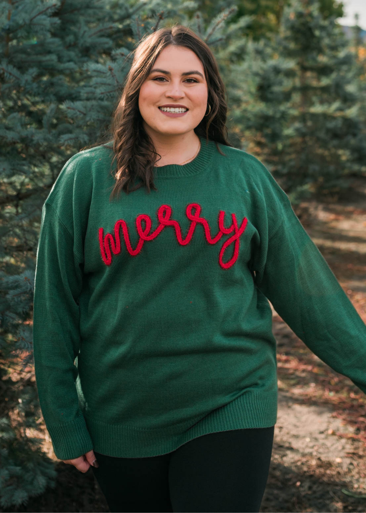 Merry Green Crewneck Sweater