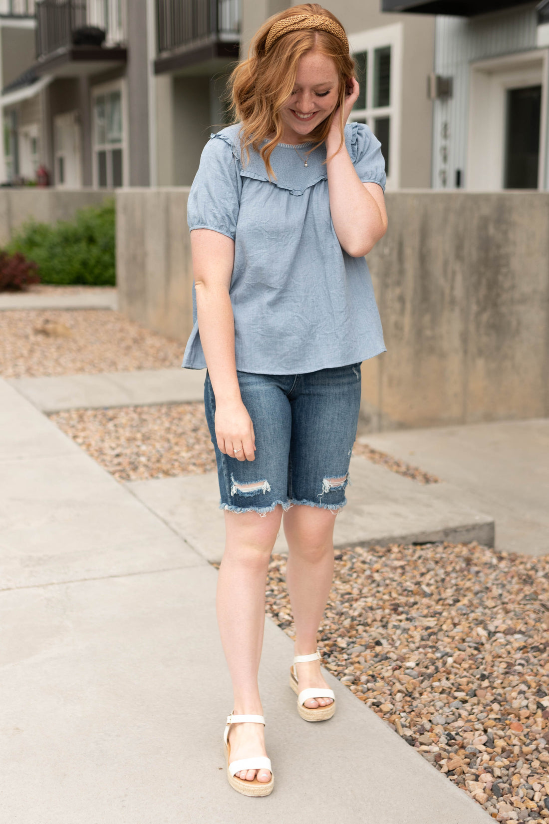 Mia Chambray Top