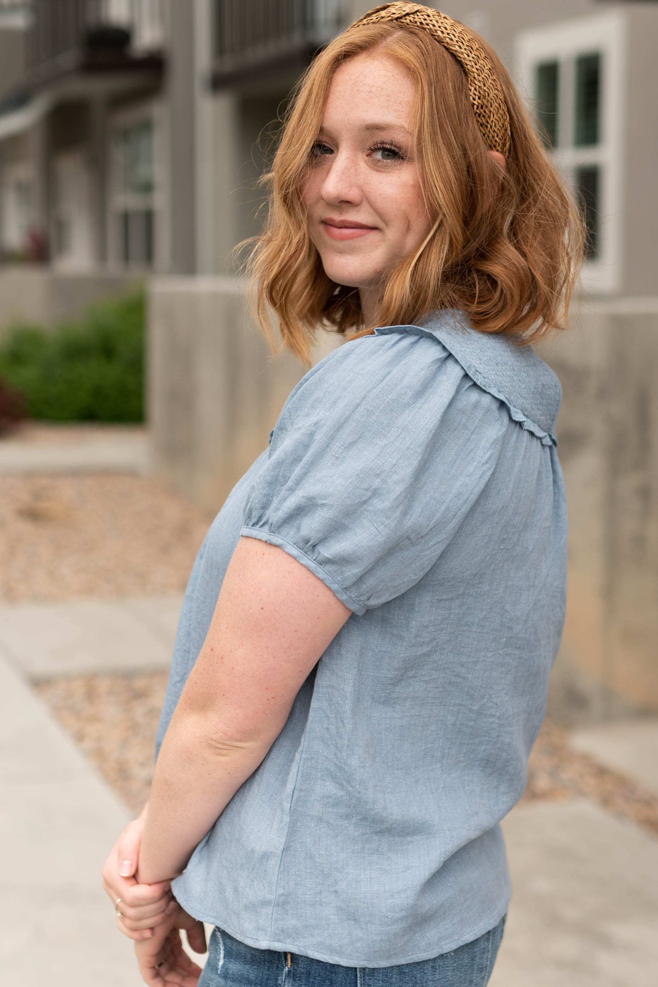 Mia Chambray Top