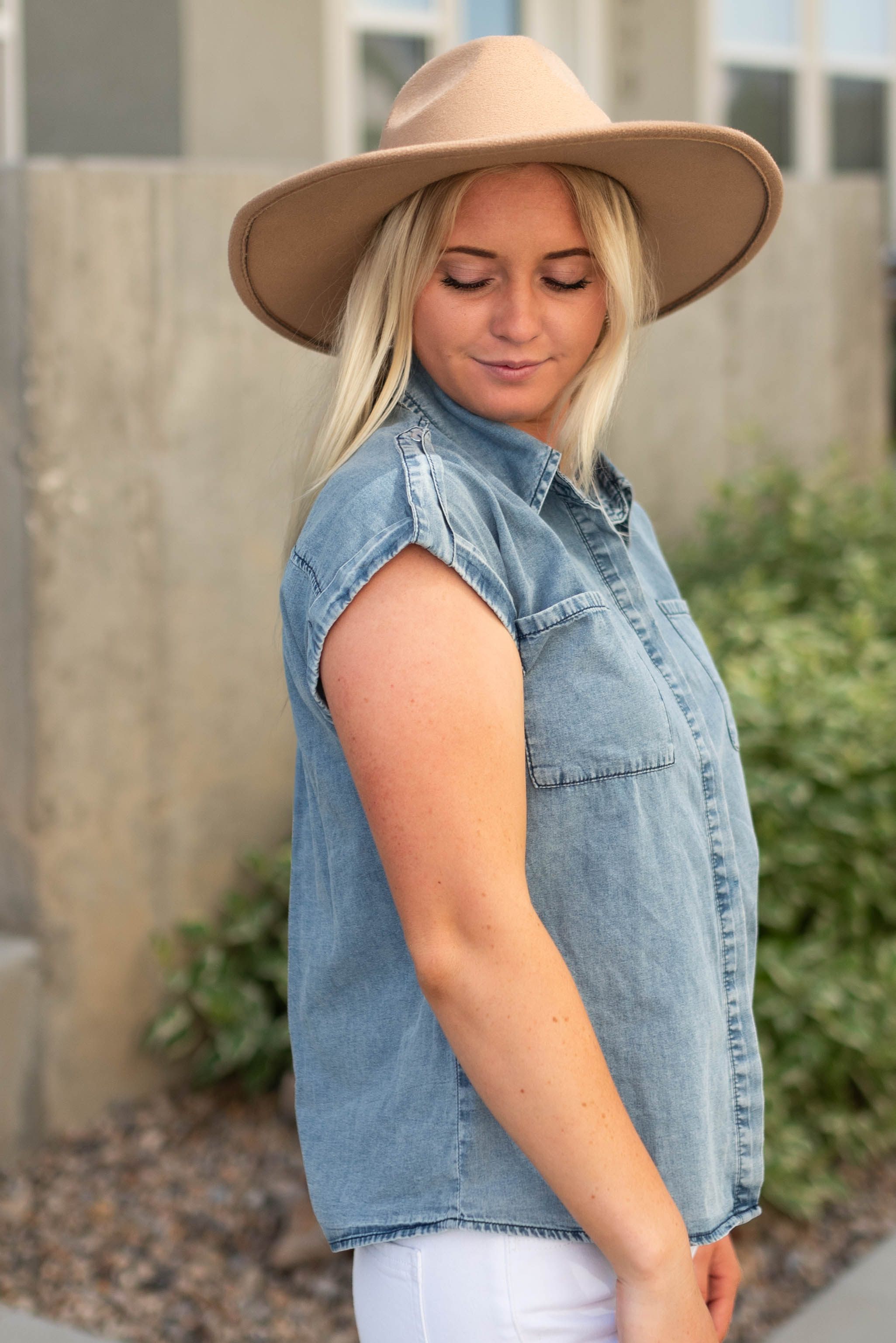 Miana Light Denim Top