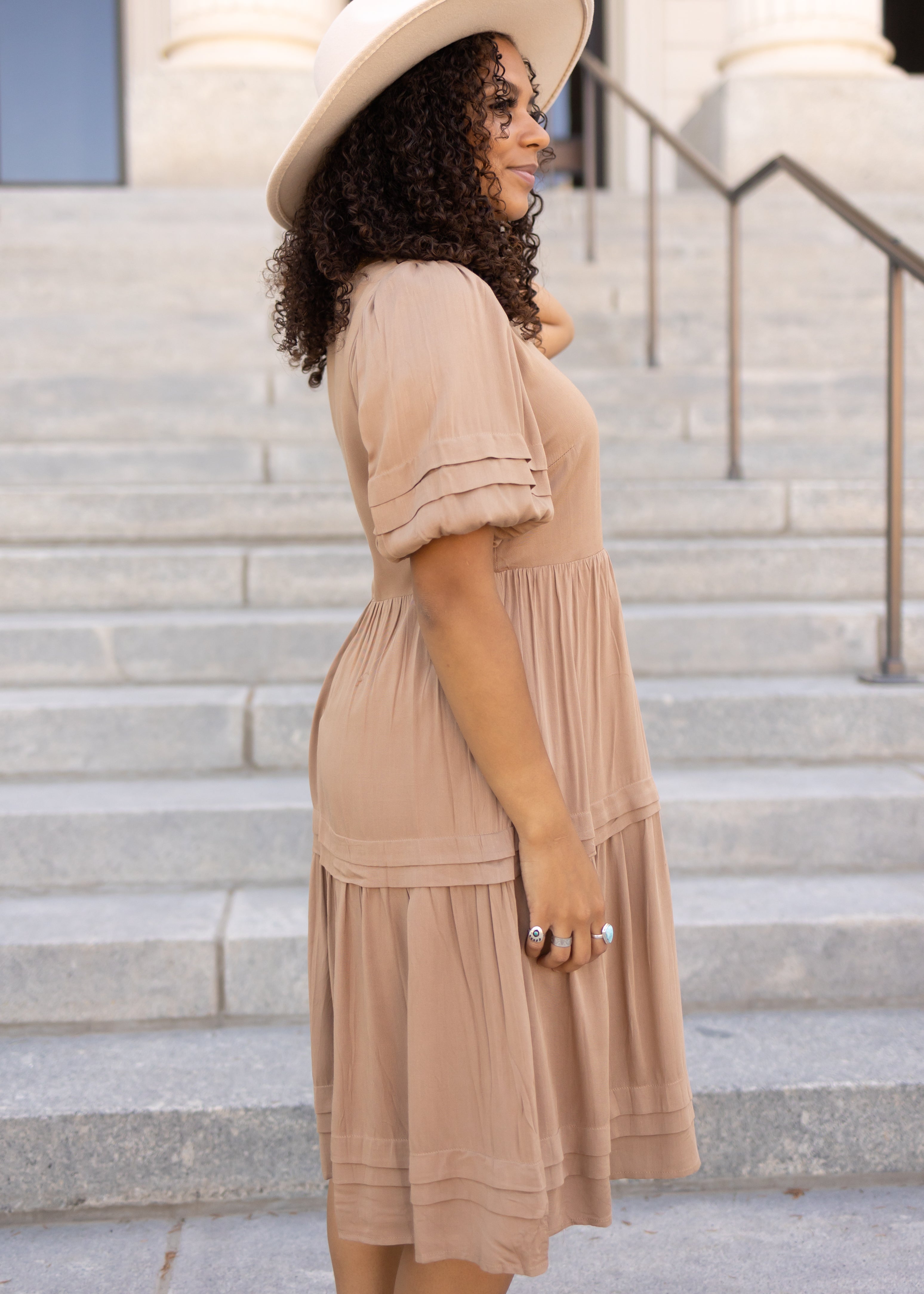 Michelle Taupe Dress