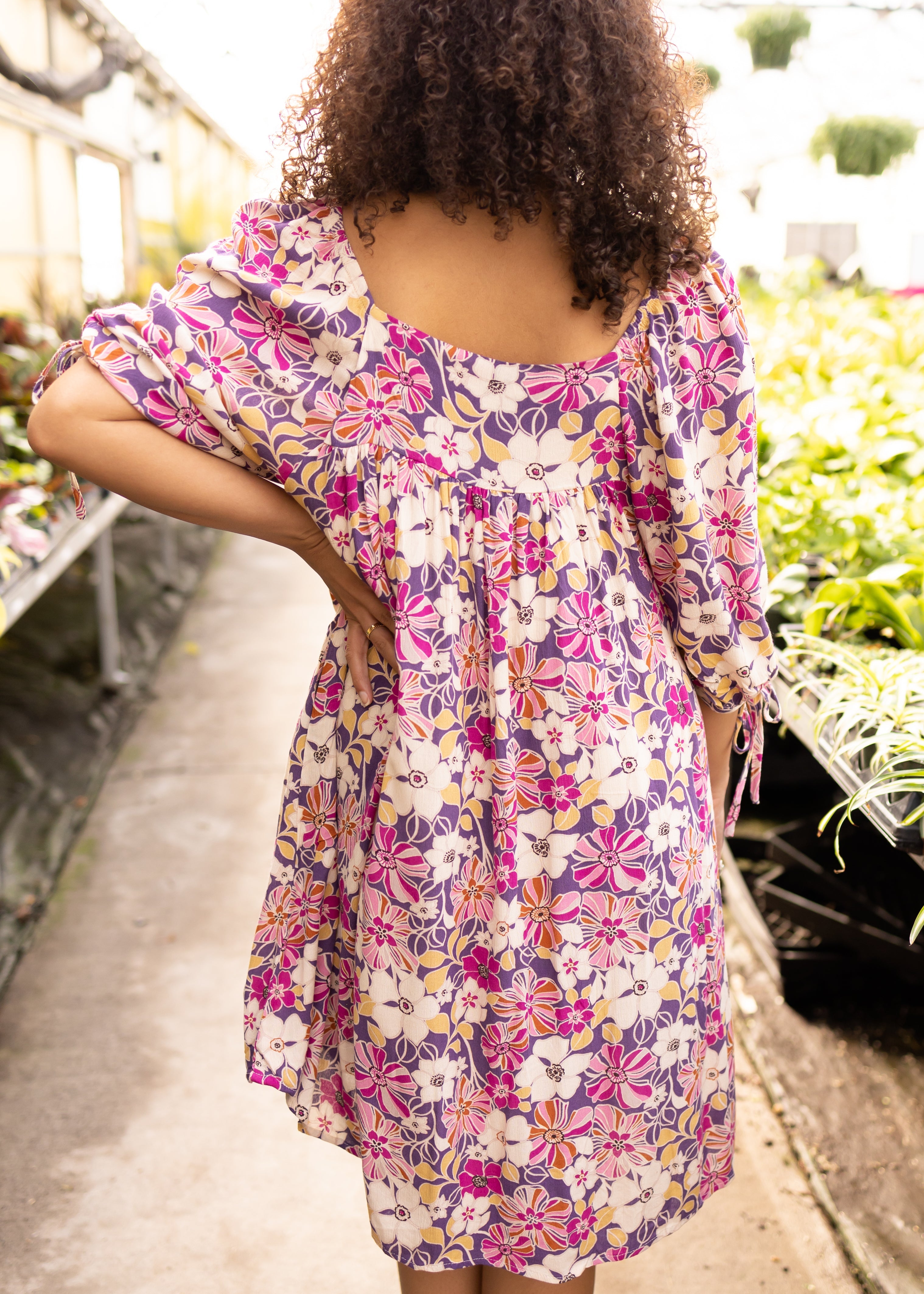 Miley Violet Floral Dress