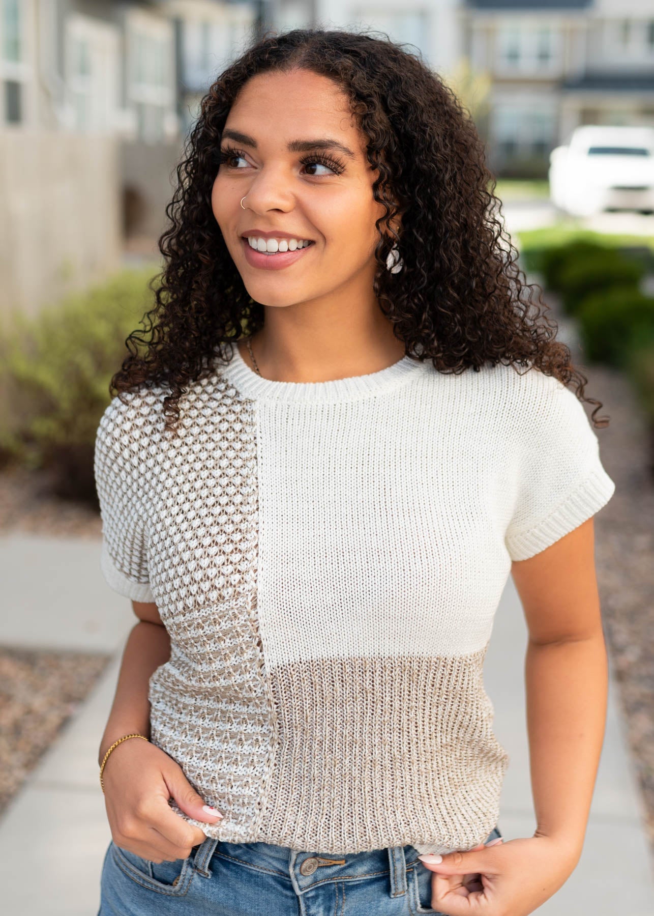 Milla Natural Knit Sweater Top