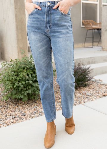 Millennium Medium Wash Straight Leg Jeans