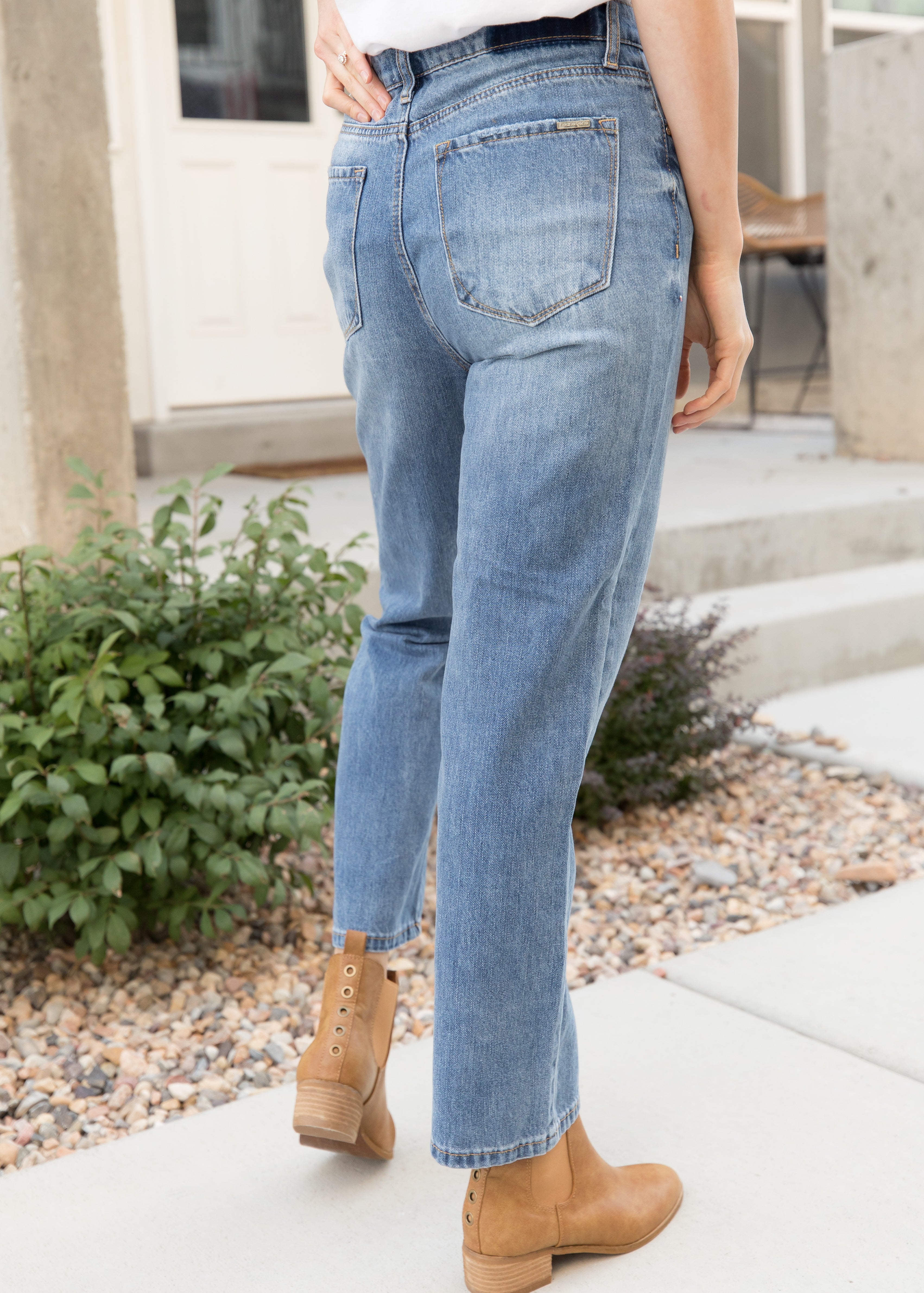 Millennium Medium Wash Straight Leg Jeans