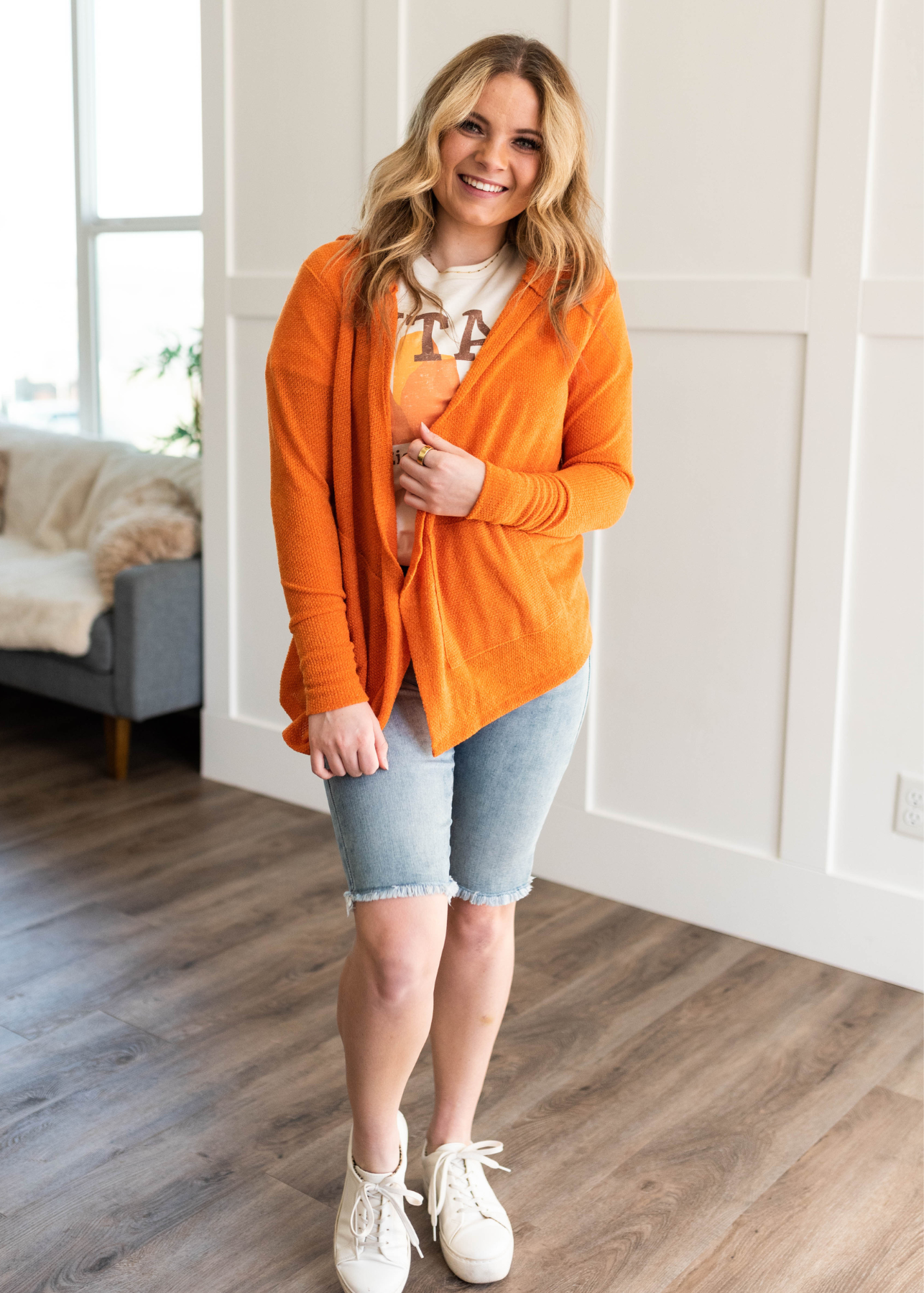 Millie Apricot Orange Cardigan