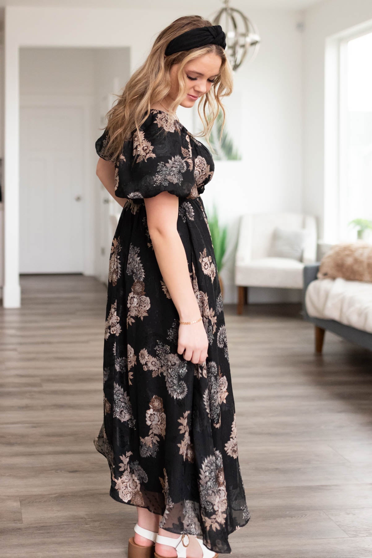 Misty Black Pattern Dress