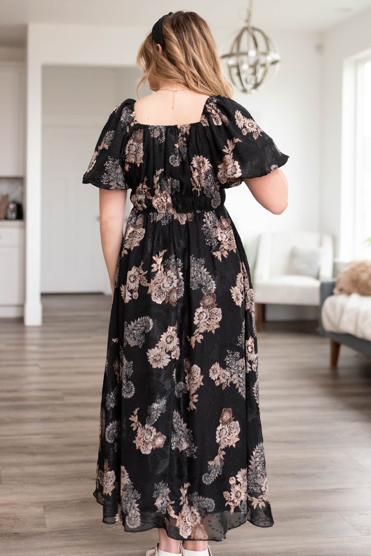 Misty Black Pattern Dress