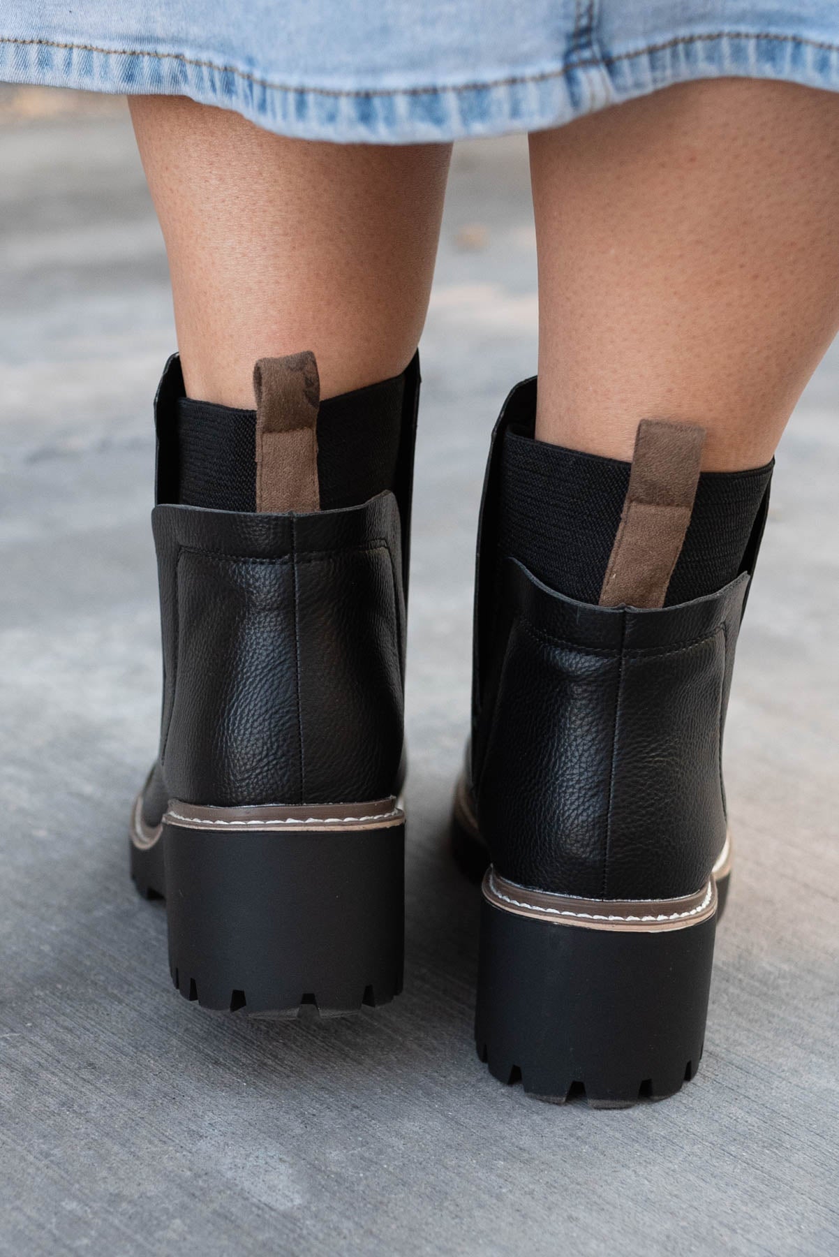 Mya Black Ankle Boots