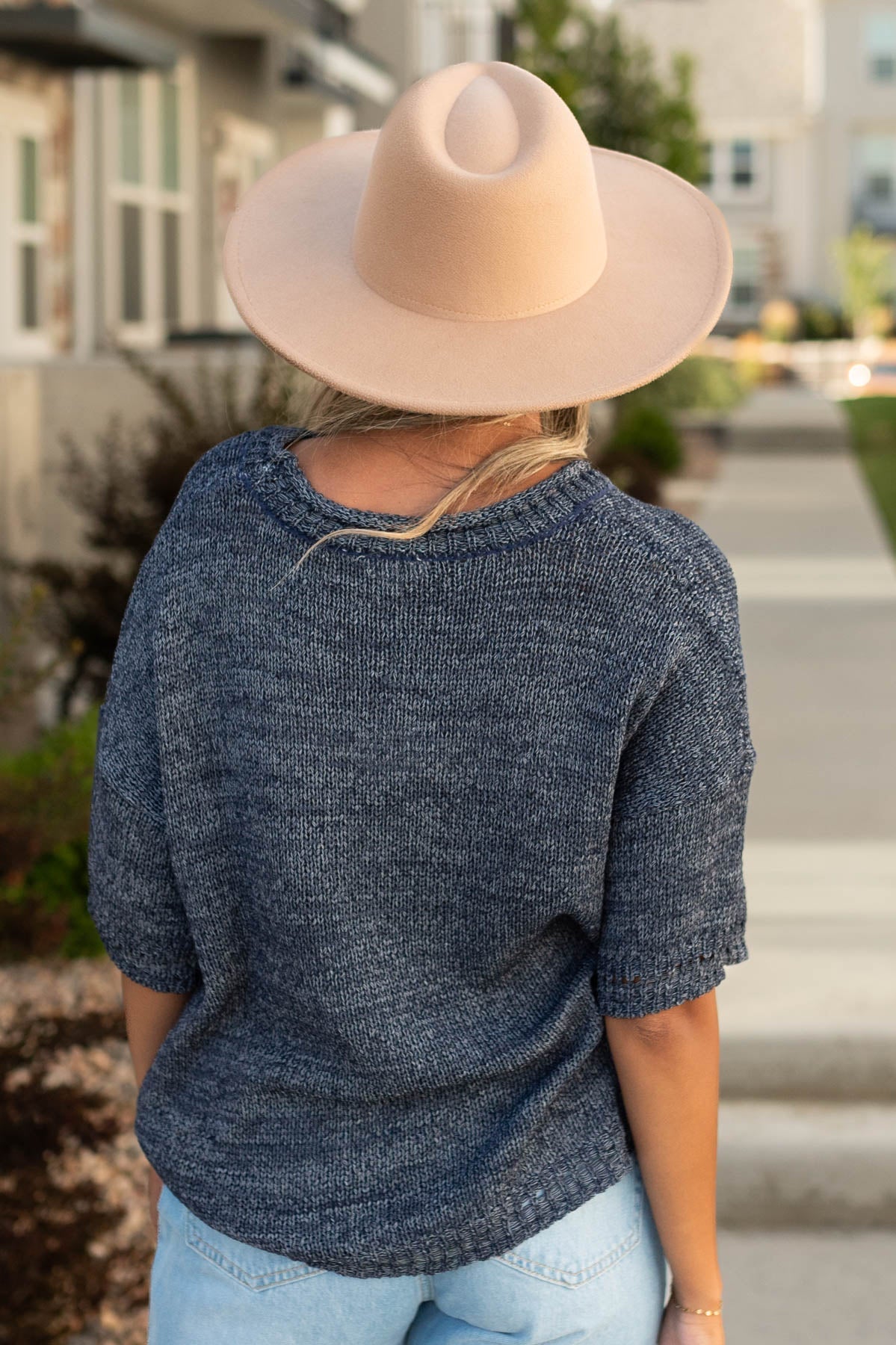 Myrna Navy Top