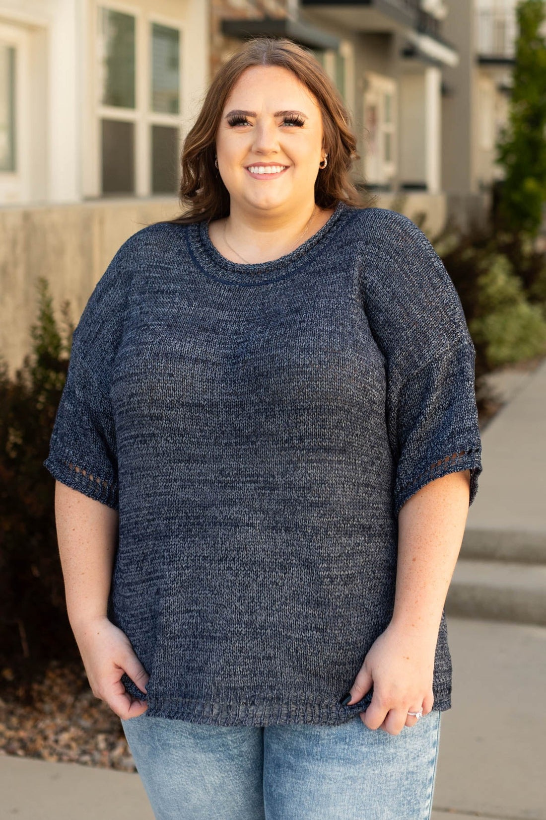 Myrna Navy Top