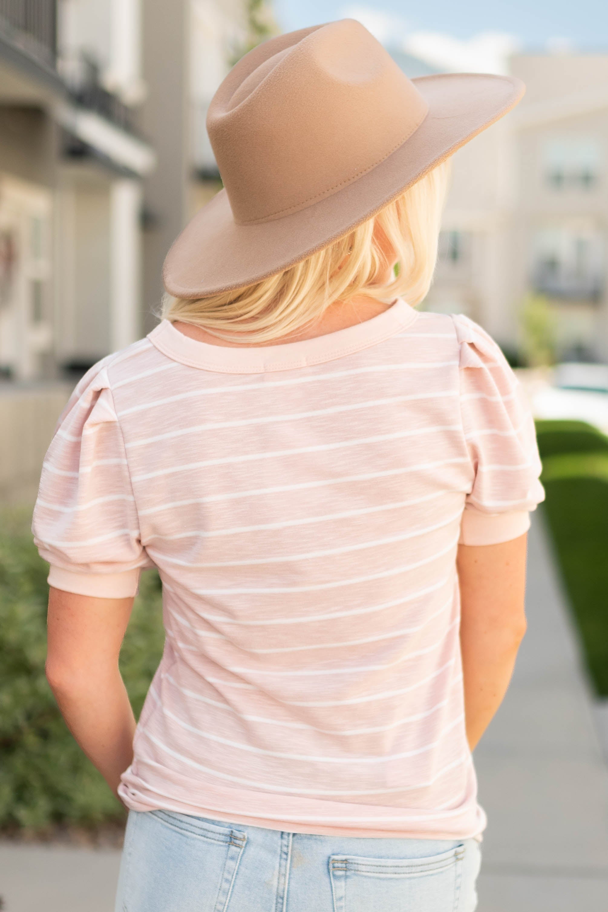 Nadia Pink Striped Top