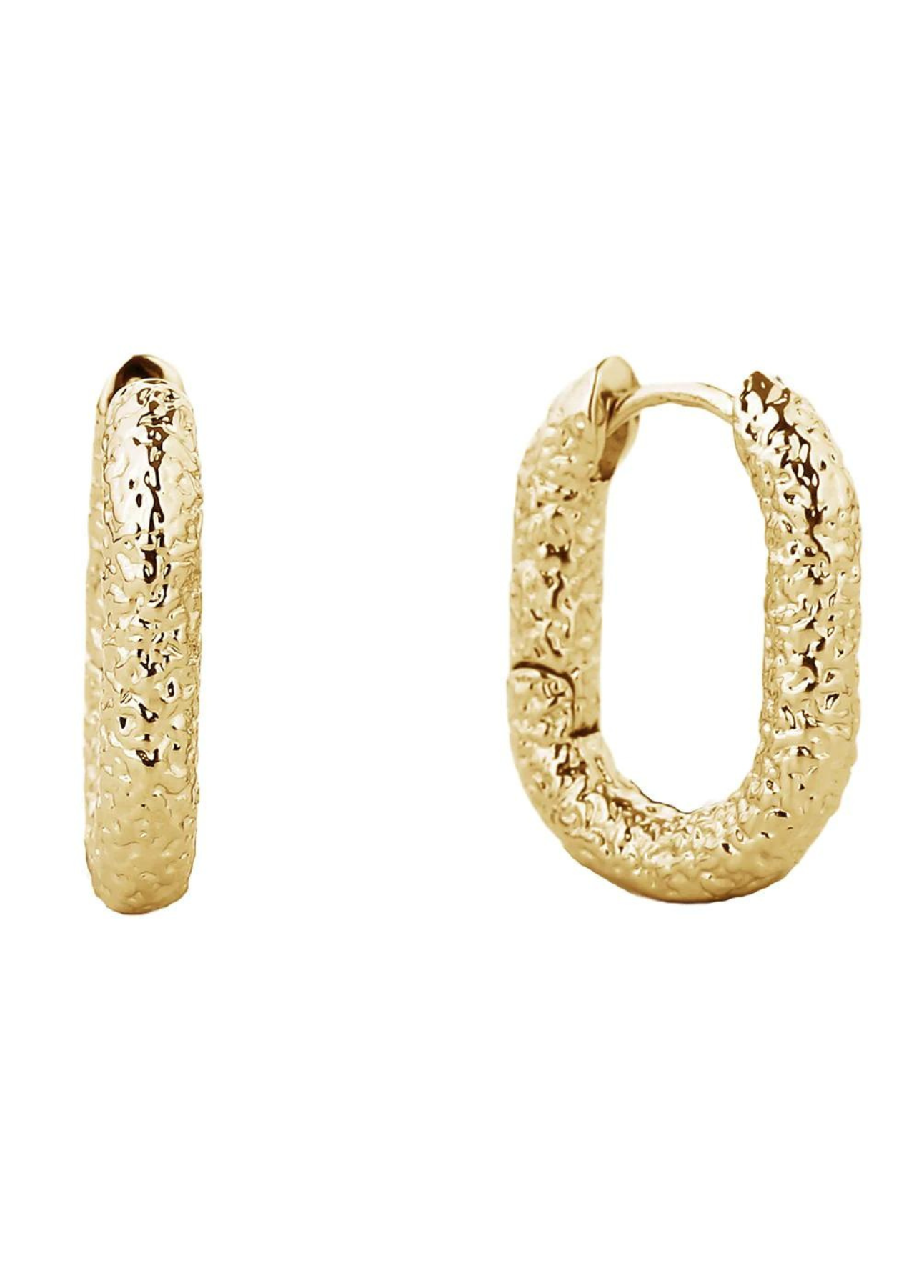 Neda 14K Gold/White Gold Dipped Earring