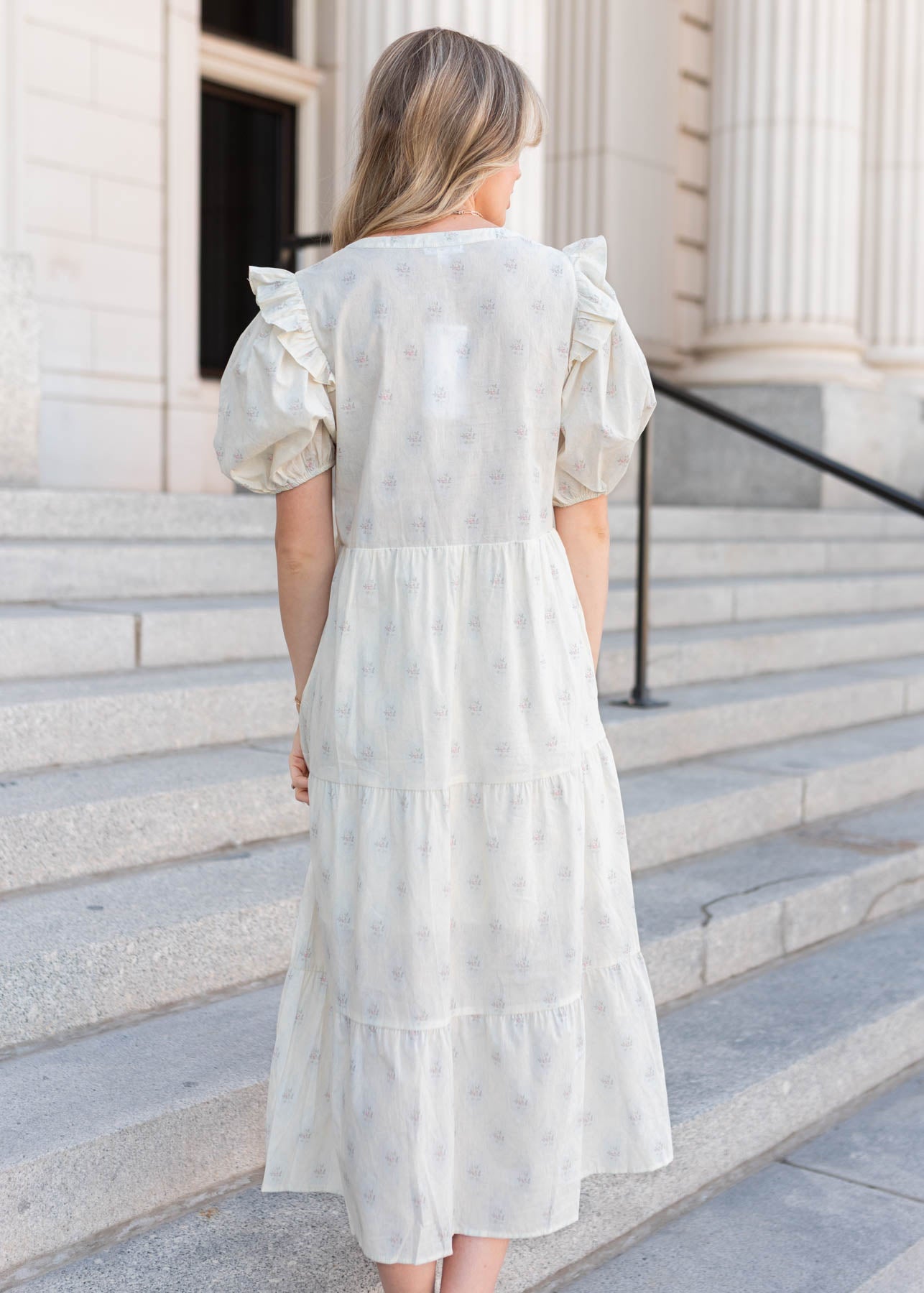Nellie Vintage Cream Floral Dress