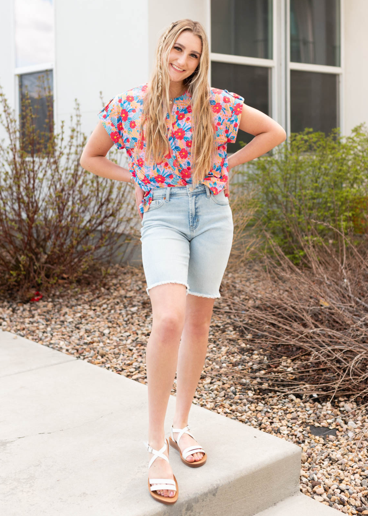 Nico Blush Multi Floral Top