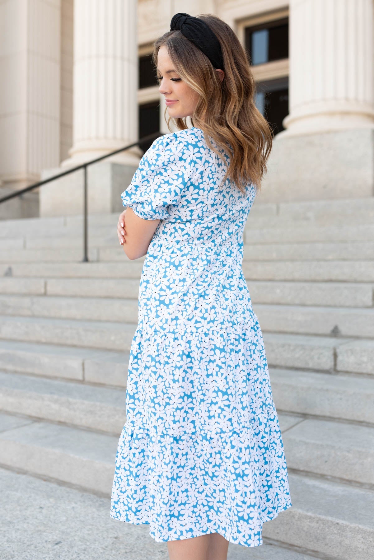 Nicole Blue Daisy Dress