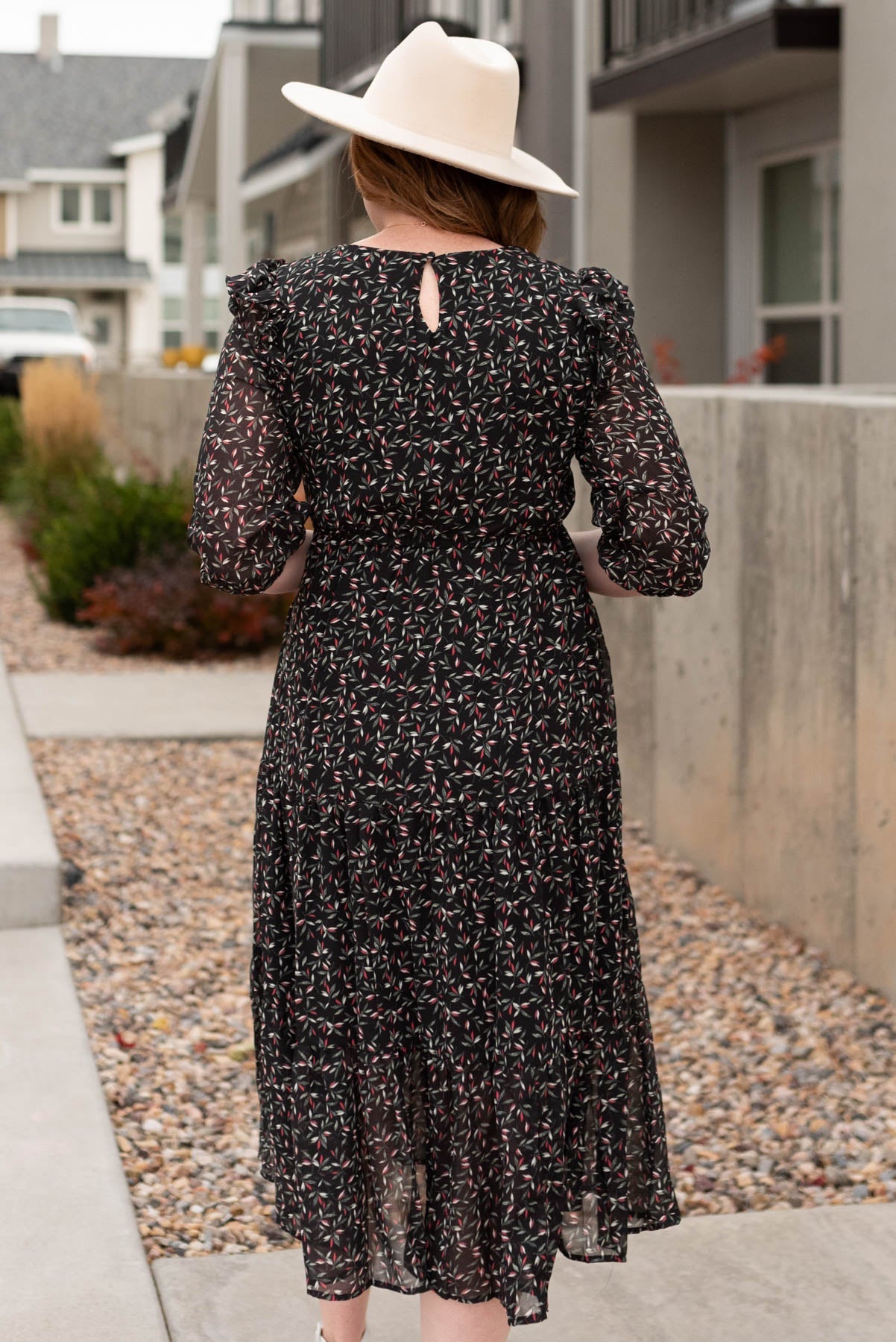 Nikki Black Floral Dress