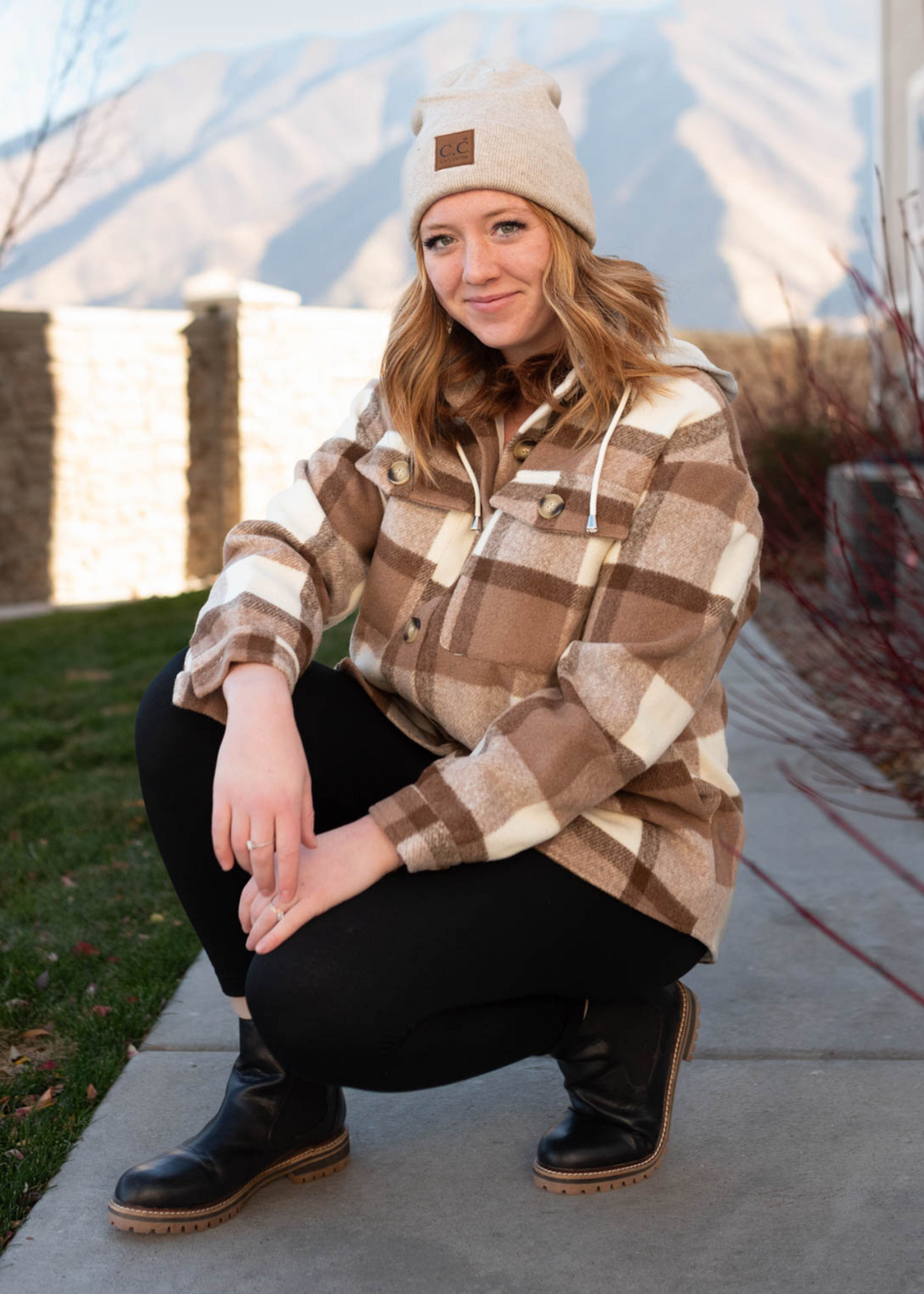 Nilah Taupe Button Down Shacket