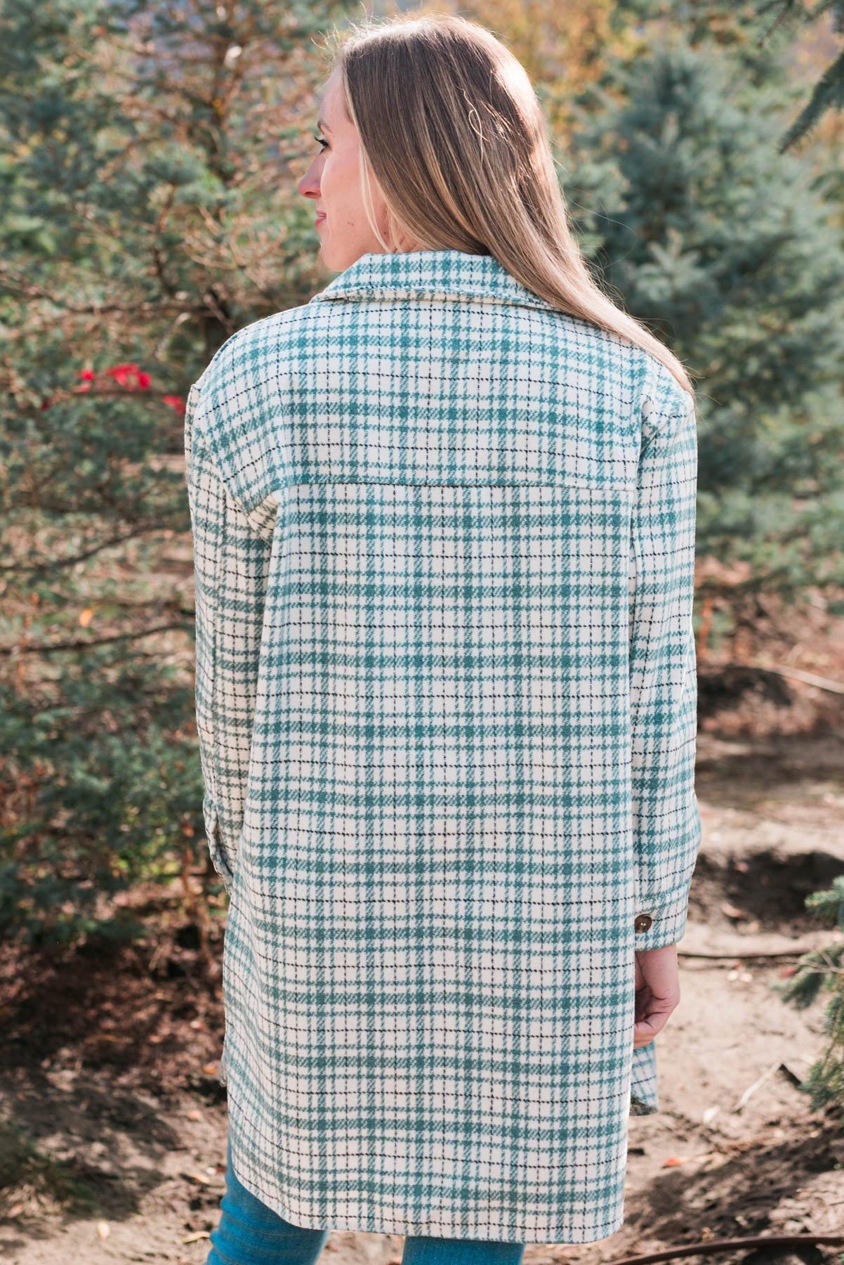 Nixi Green Plaid Coat