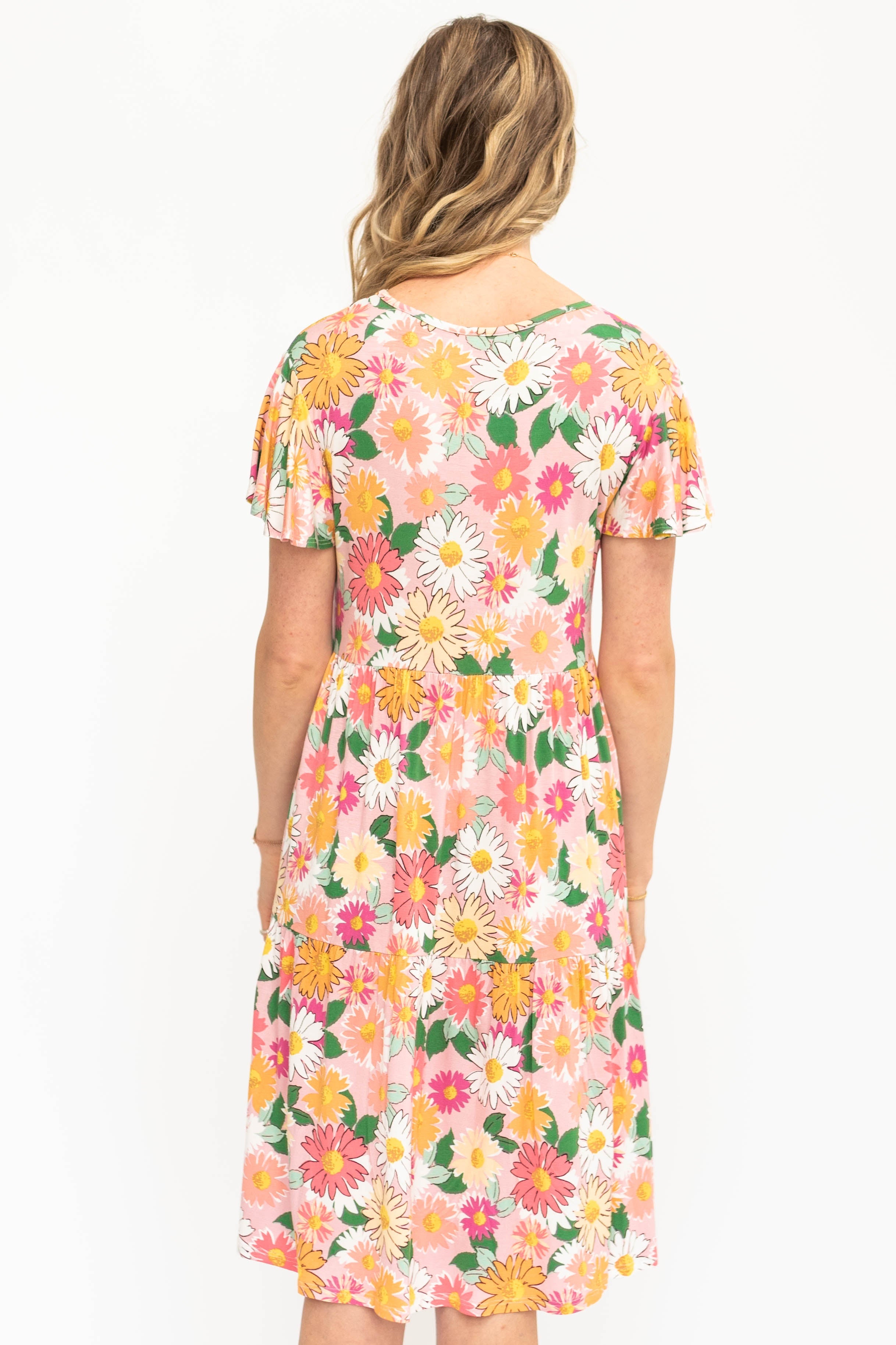 Nora Pink Floral Dress