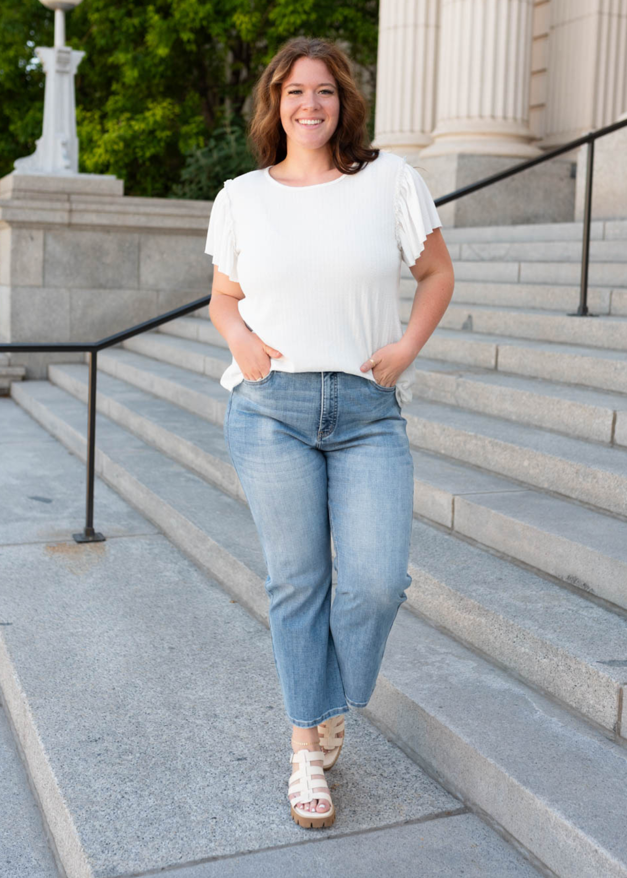 Nyla Denim Straight Leg Pants
