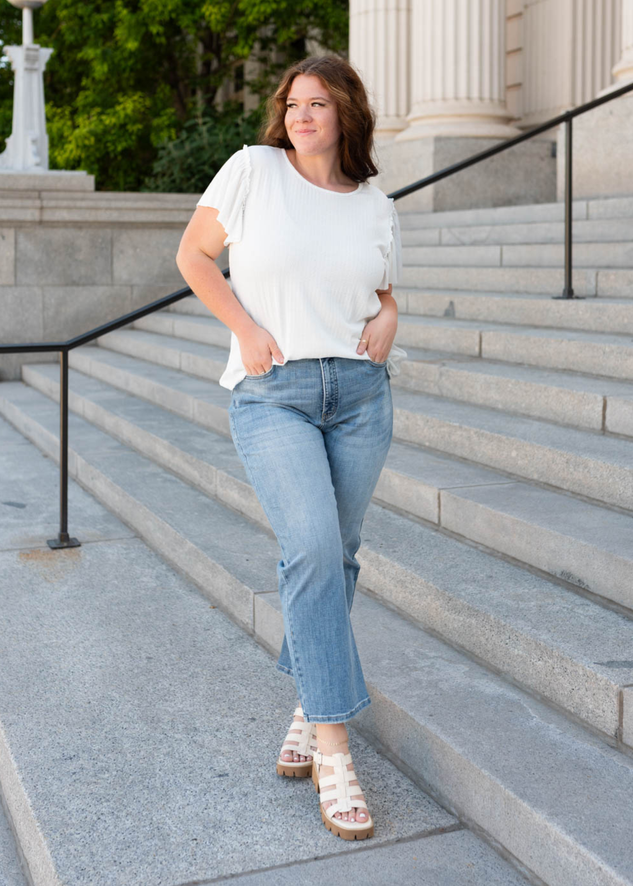Nyla Denim Straight Leg Pants