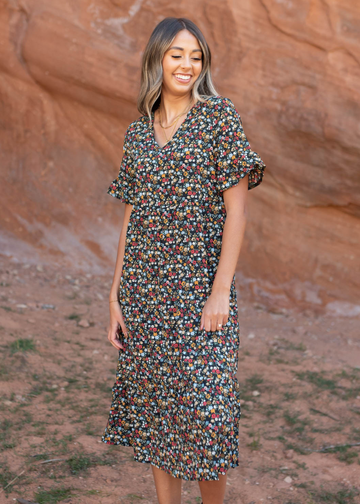 Oakley Black Floral Dress