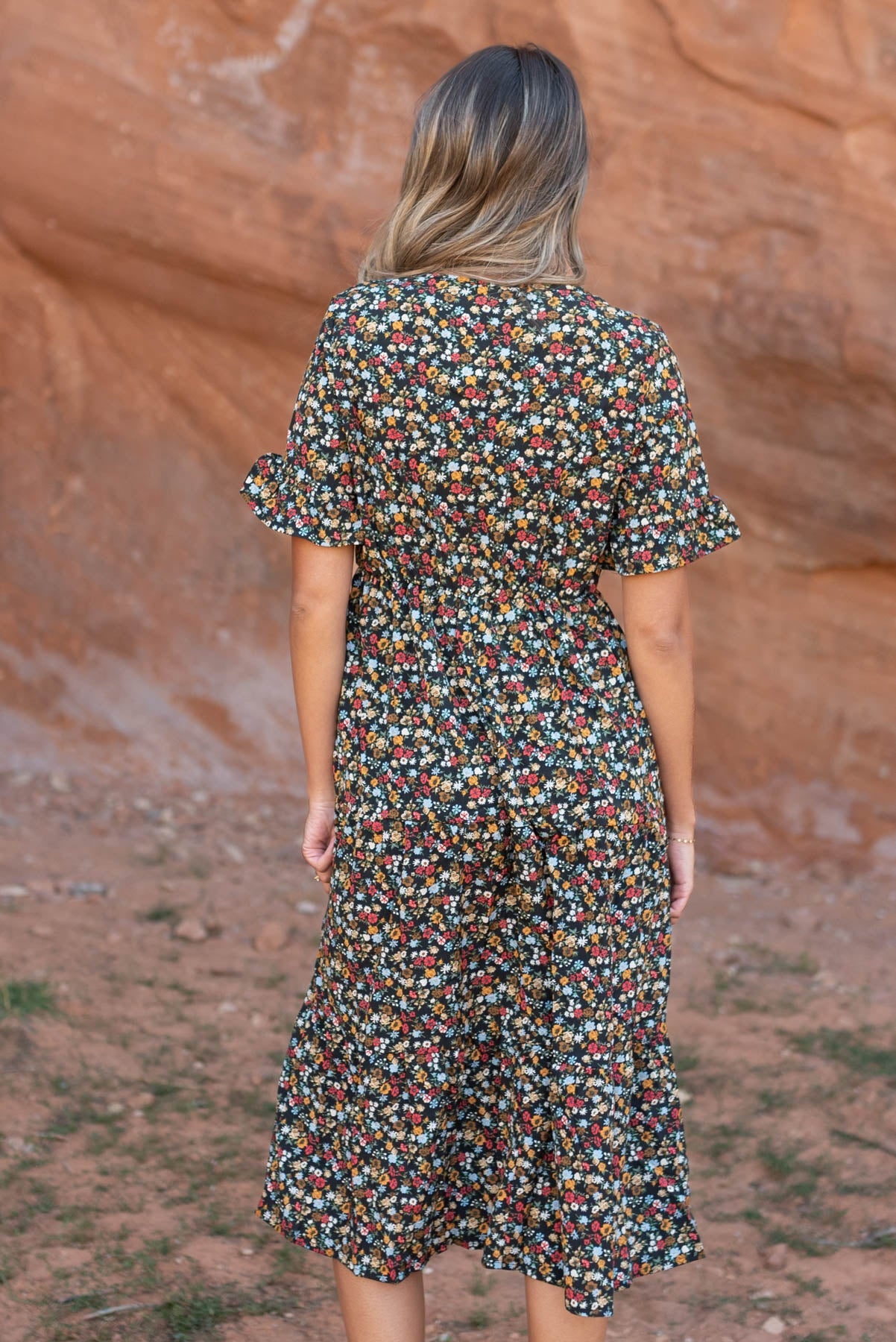 Oakley Black Floral Dress