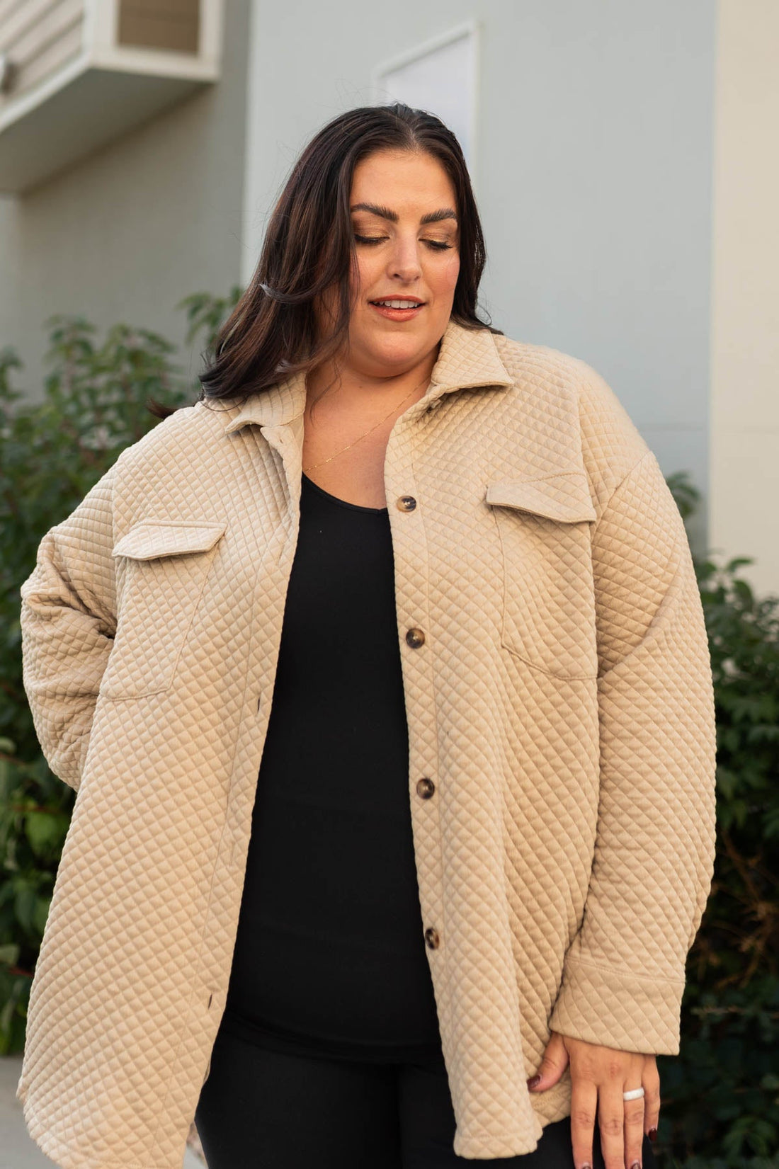 Olexa Khaki Retro Shacket