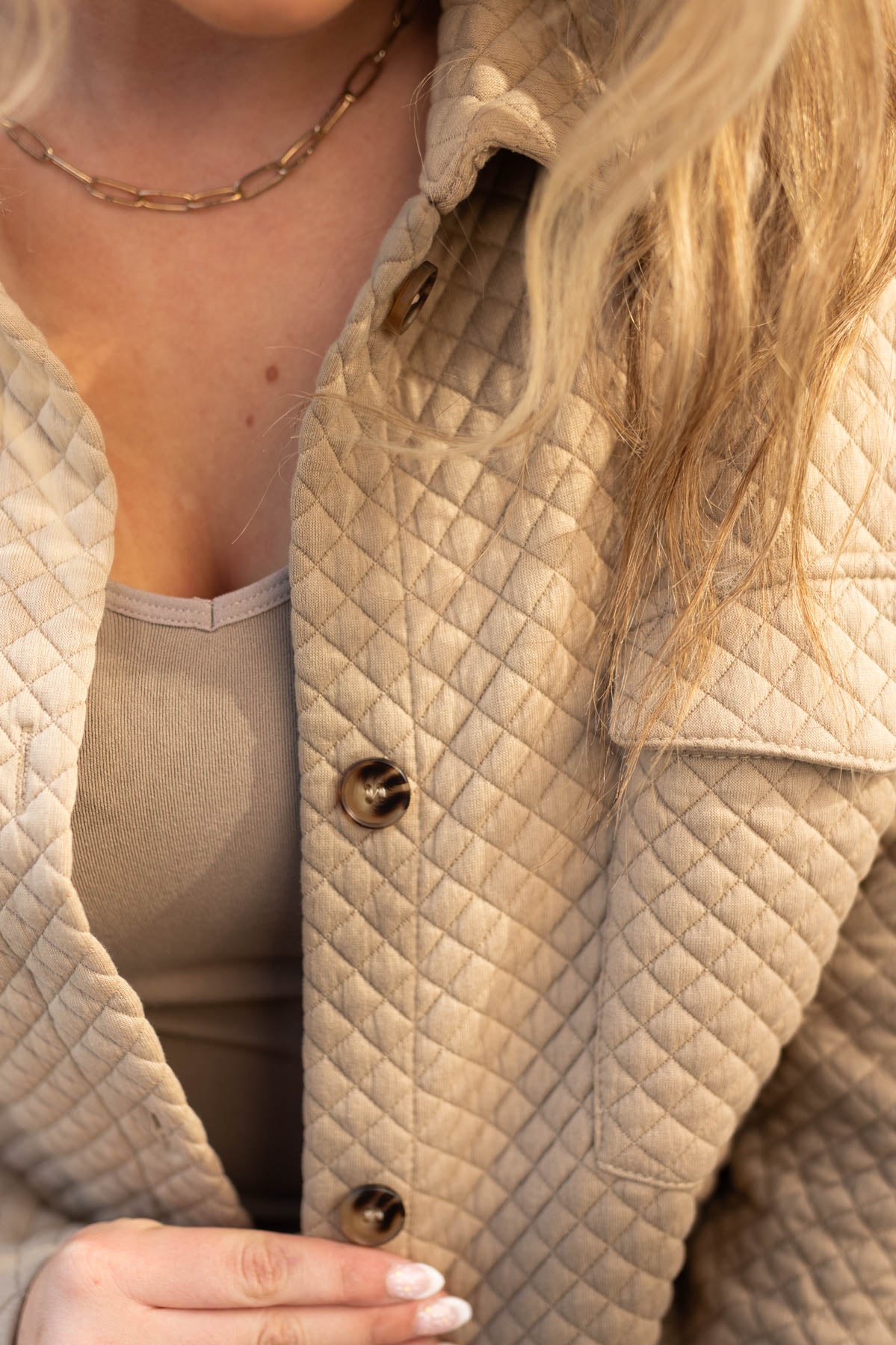 Olexa Khaki Retro Shacket