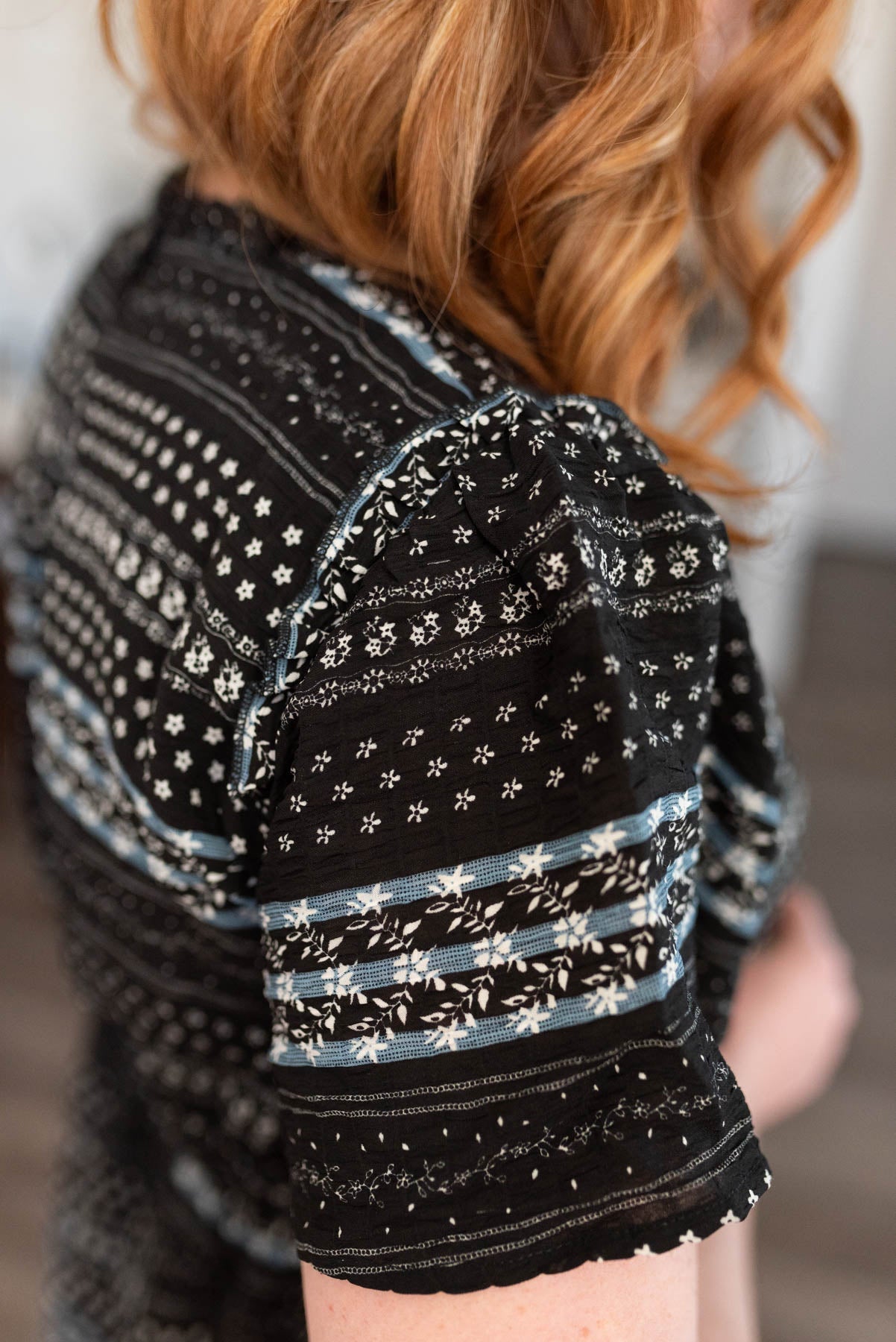 Ora Black Pattern Dress