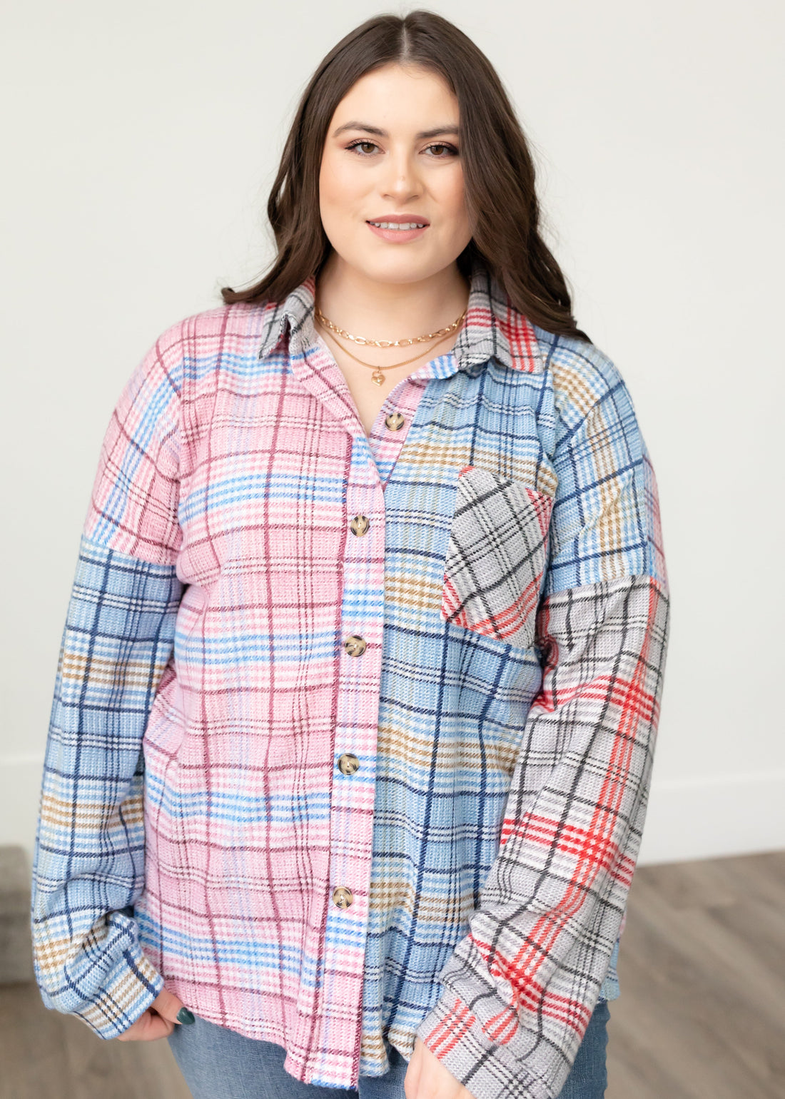 Osaka Pink Plaid Top
