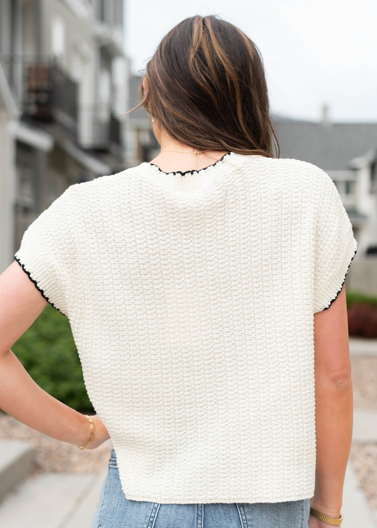 Pamela Cream Embroidered Ribbon Top