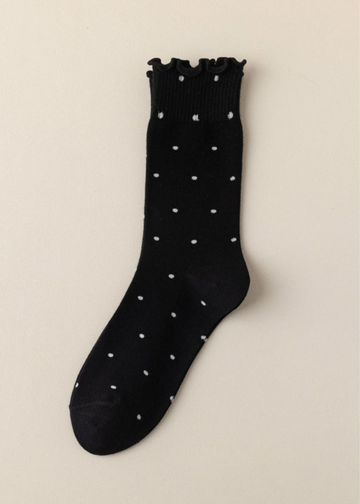 Parker Black Polka Dot Socks