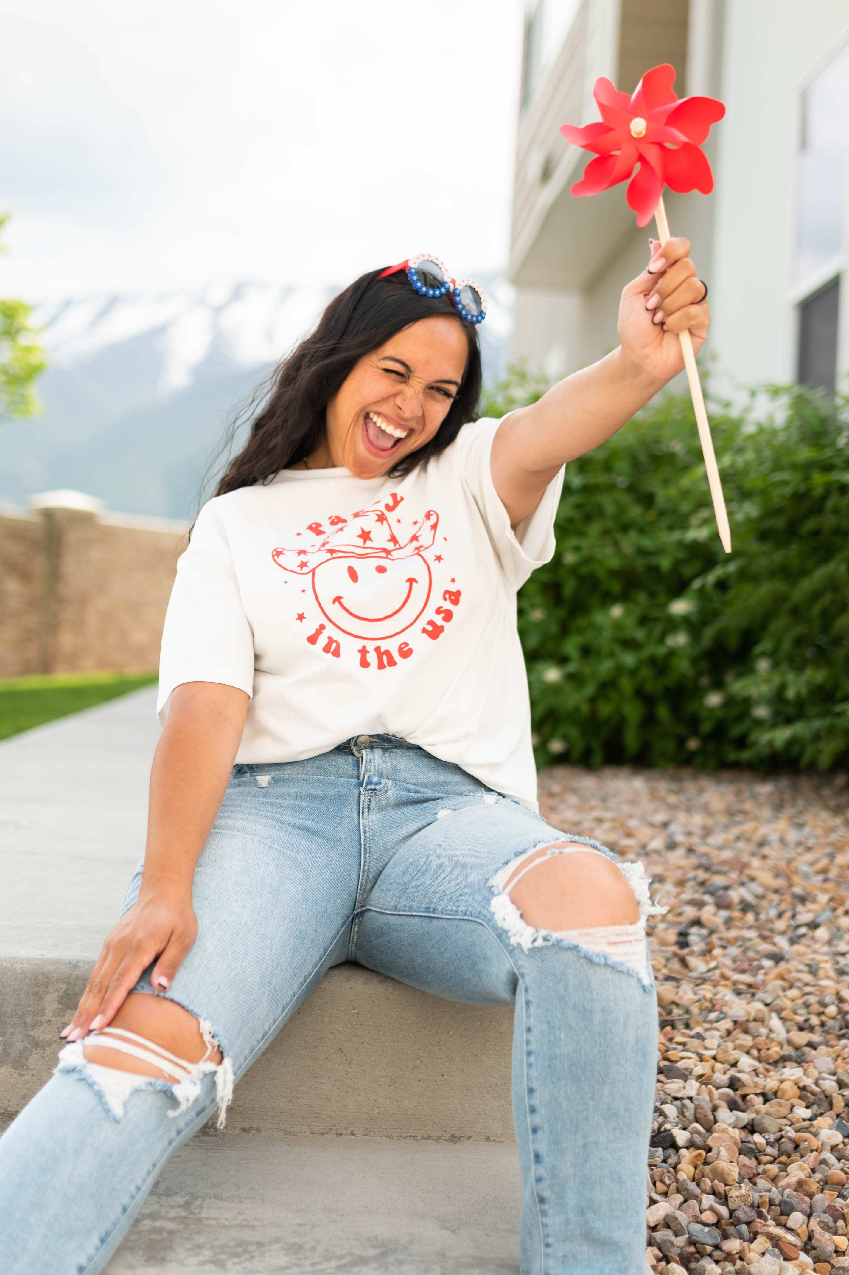 Party In The USA White Tee