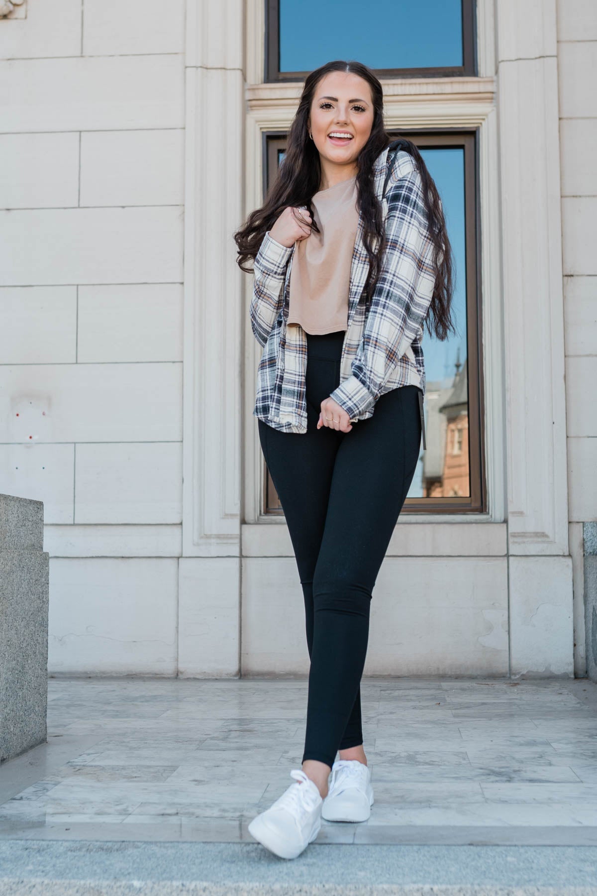 Payton Black Plaid Hooded Shacket