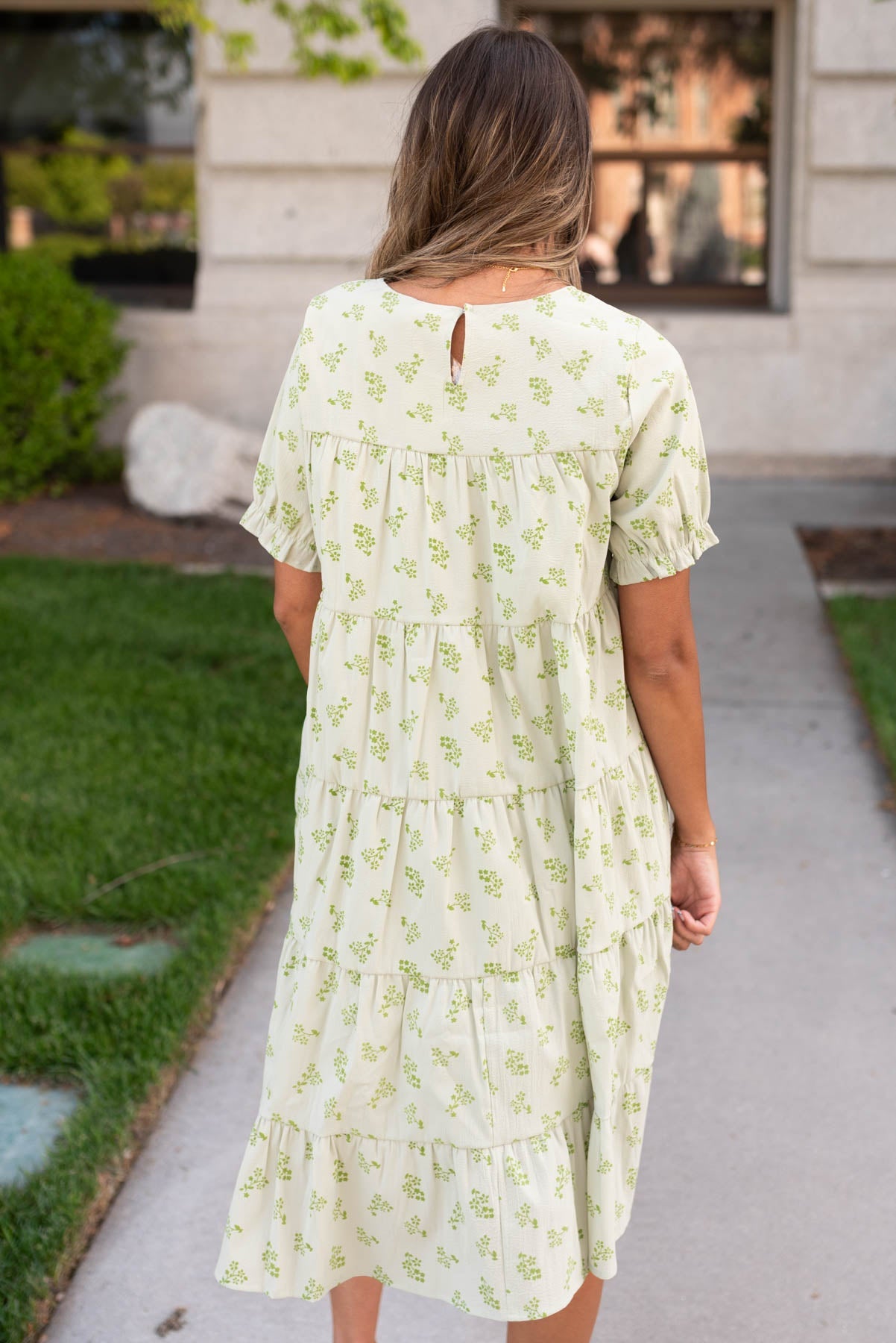 Penelope Green Tiered Dress