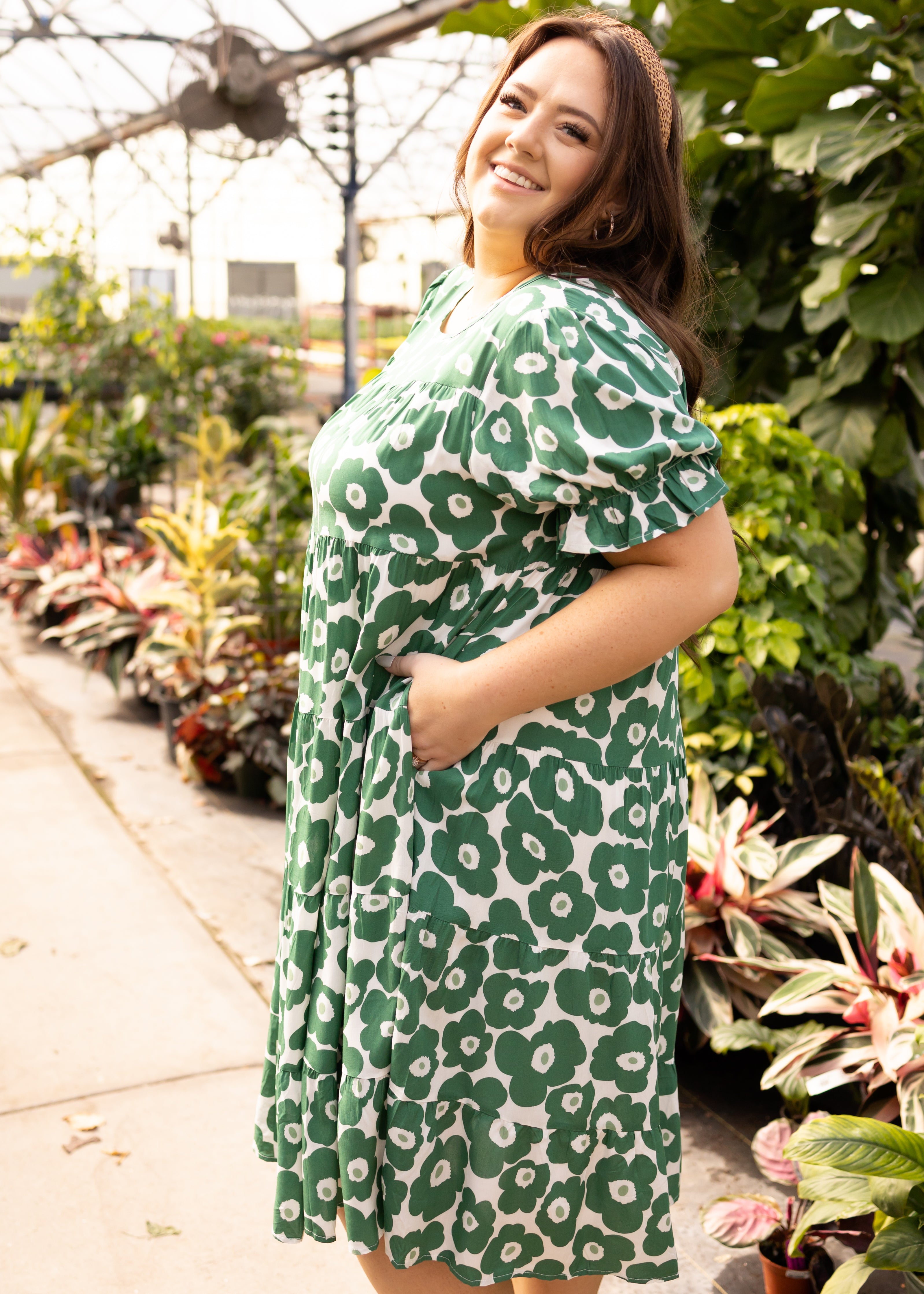 Piper Green Floral Dress