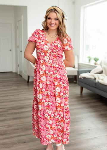 Pyper Fuchsia Floral Dress