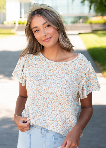 Quinn Sage Floral Top