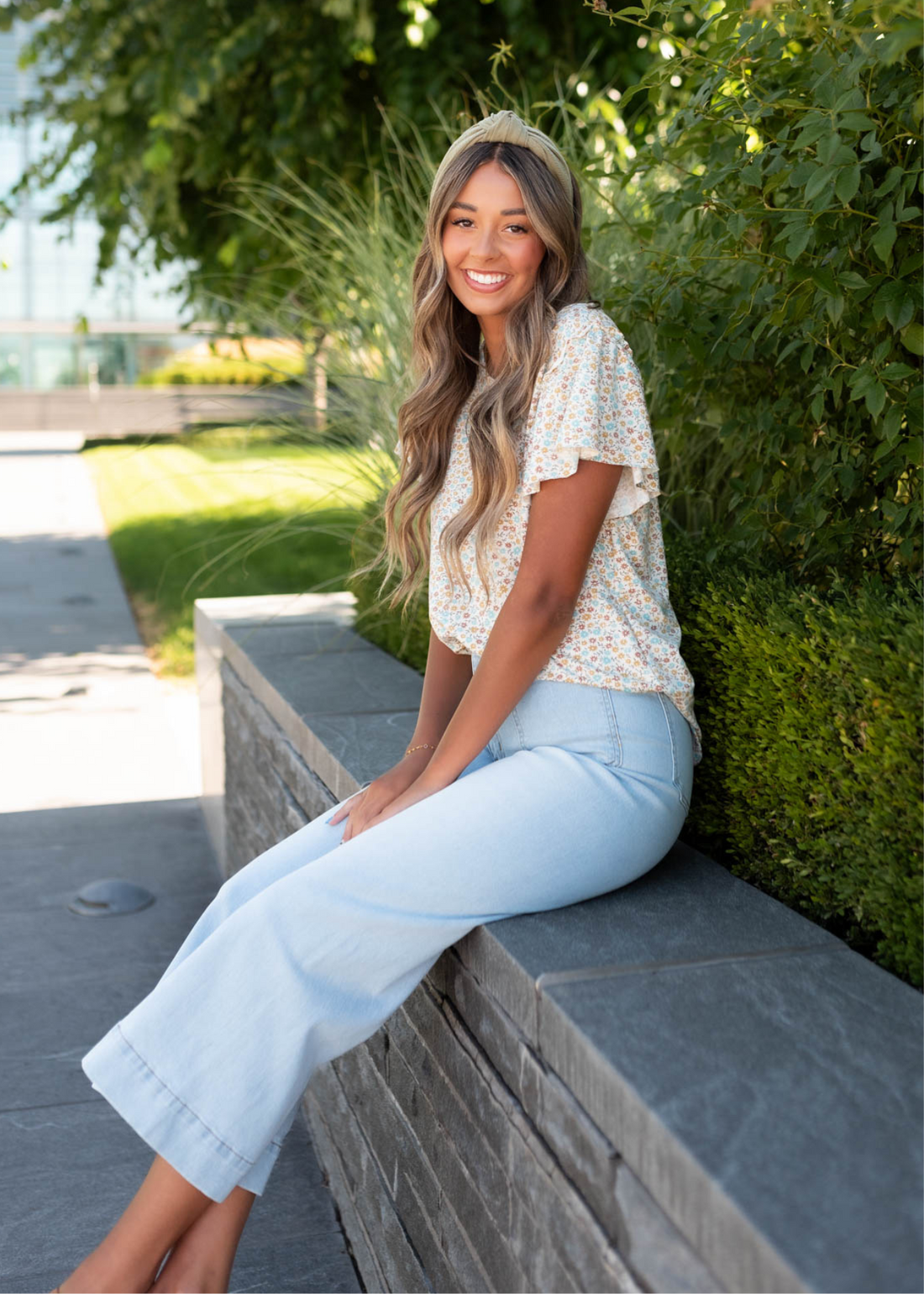 Quinn Sage Floral Top