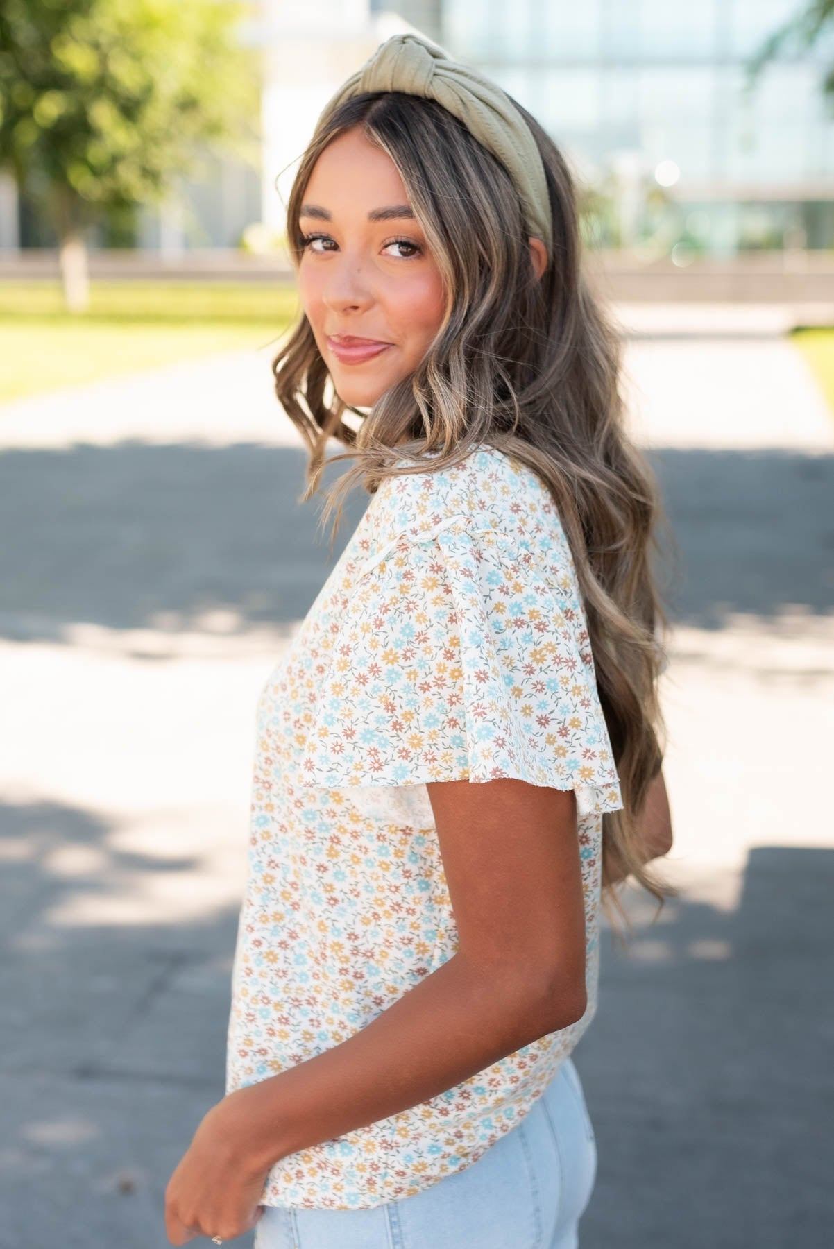 Quinn Sage Floral Top